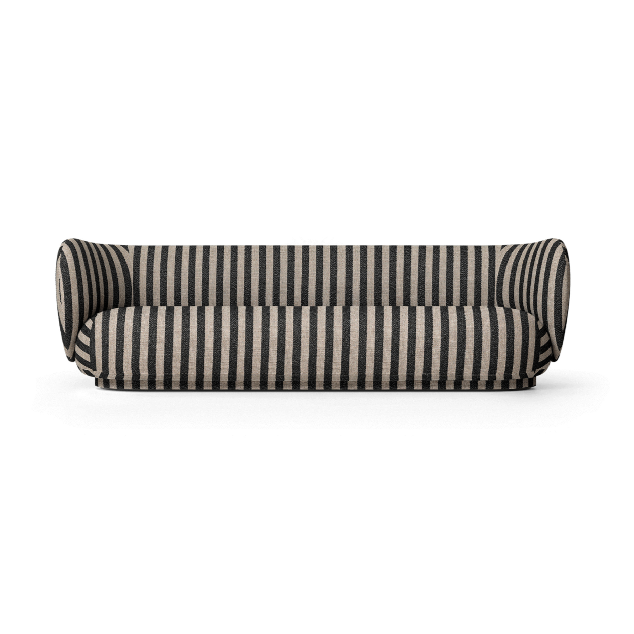 4-Seater Sofa RICO Louisiana Black with Sand