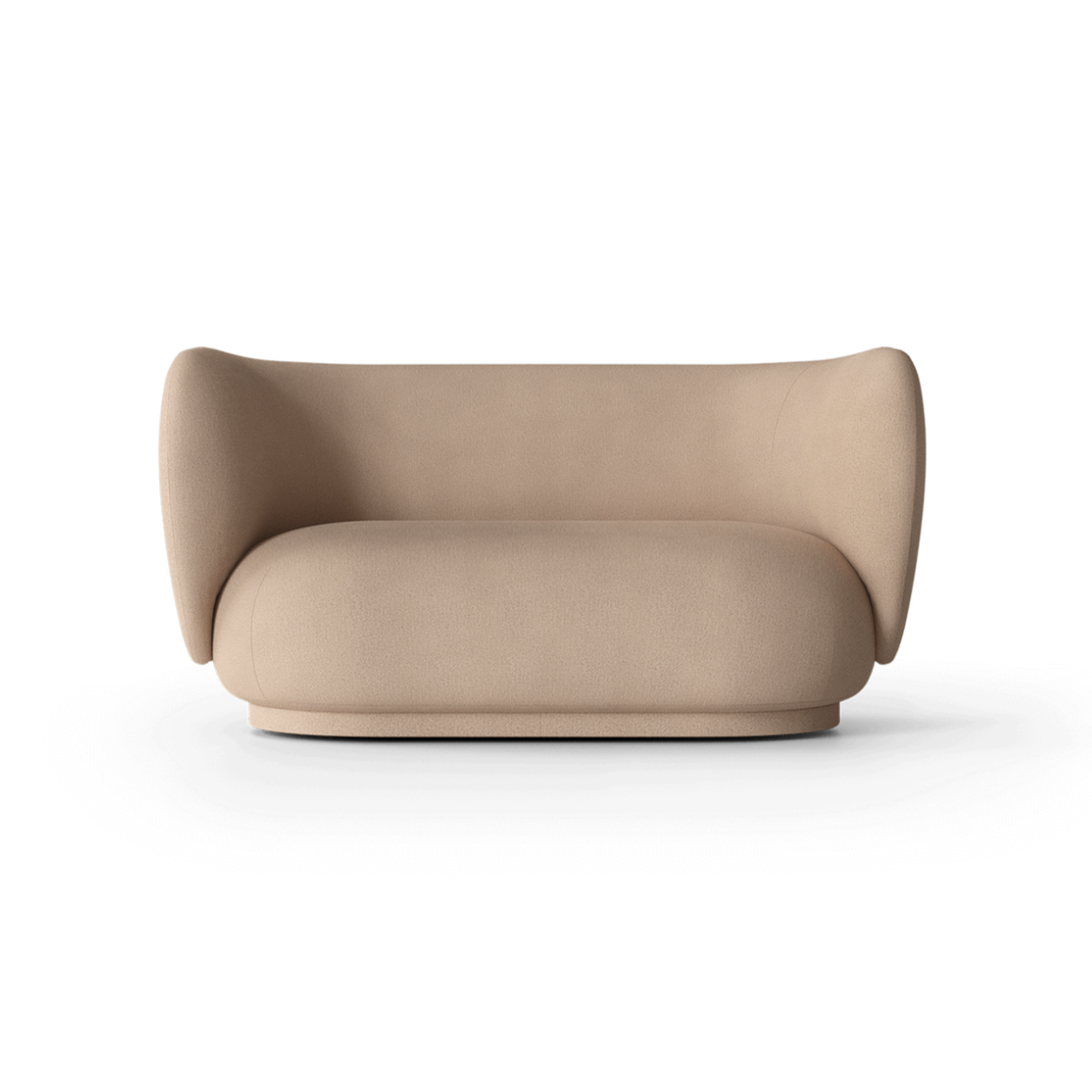 Sofa pro 2 osoby RICO Bouclé písková