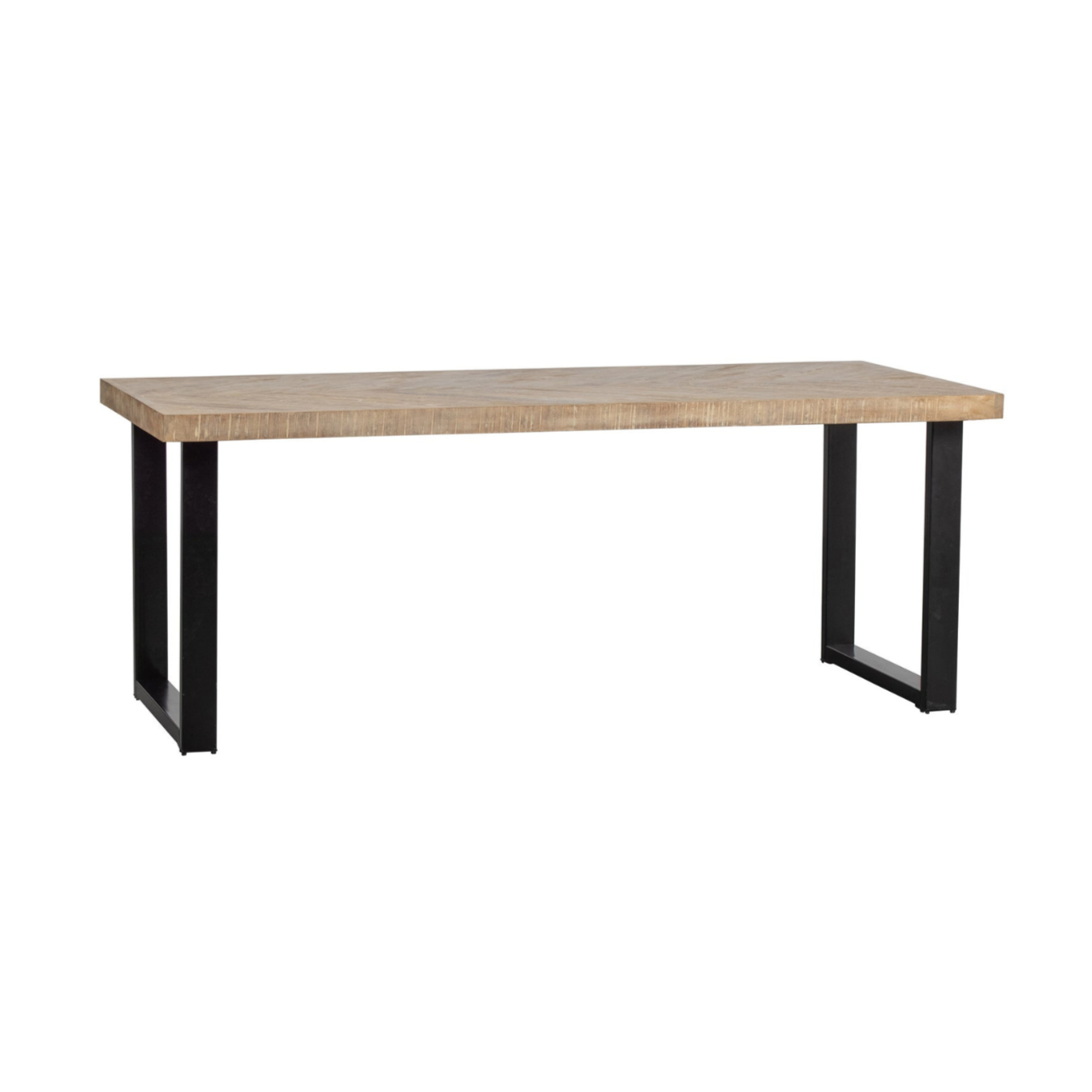 Table with a herringbone table tablo wood mango