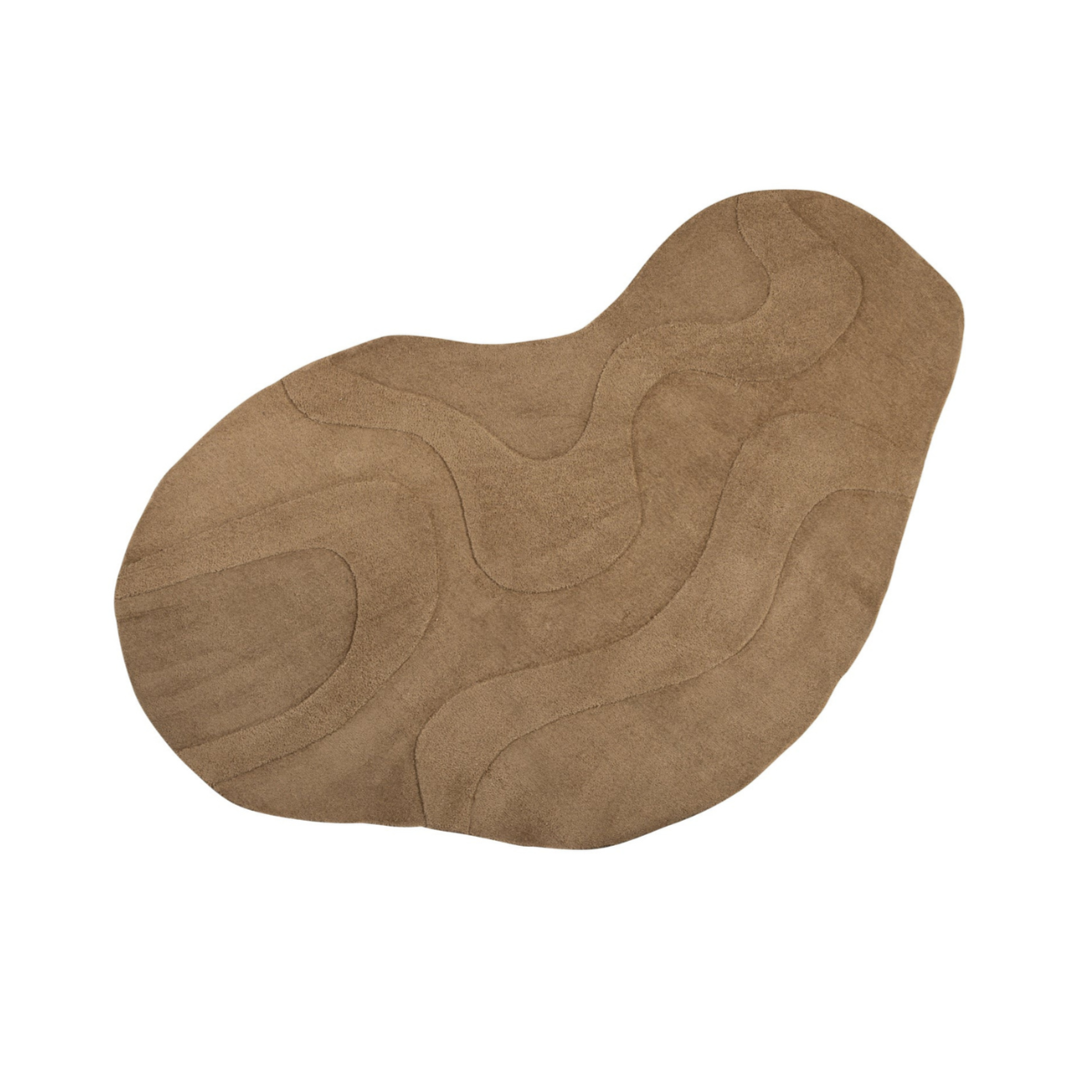 Oválný koberec ALYA světle hnědý