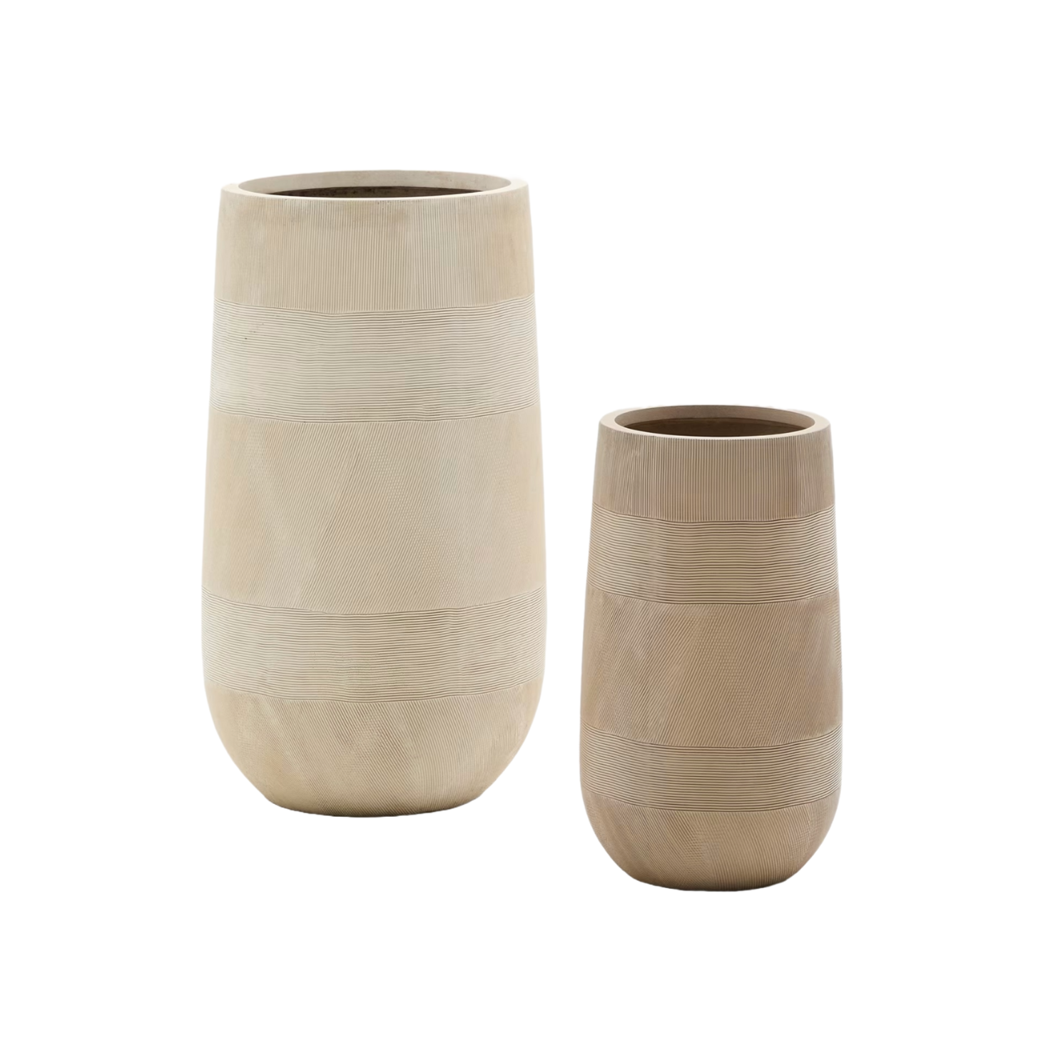 Set of pots tival beige polycement