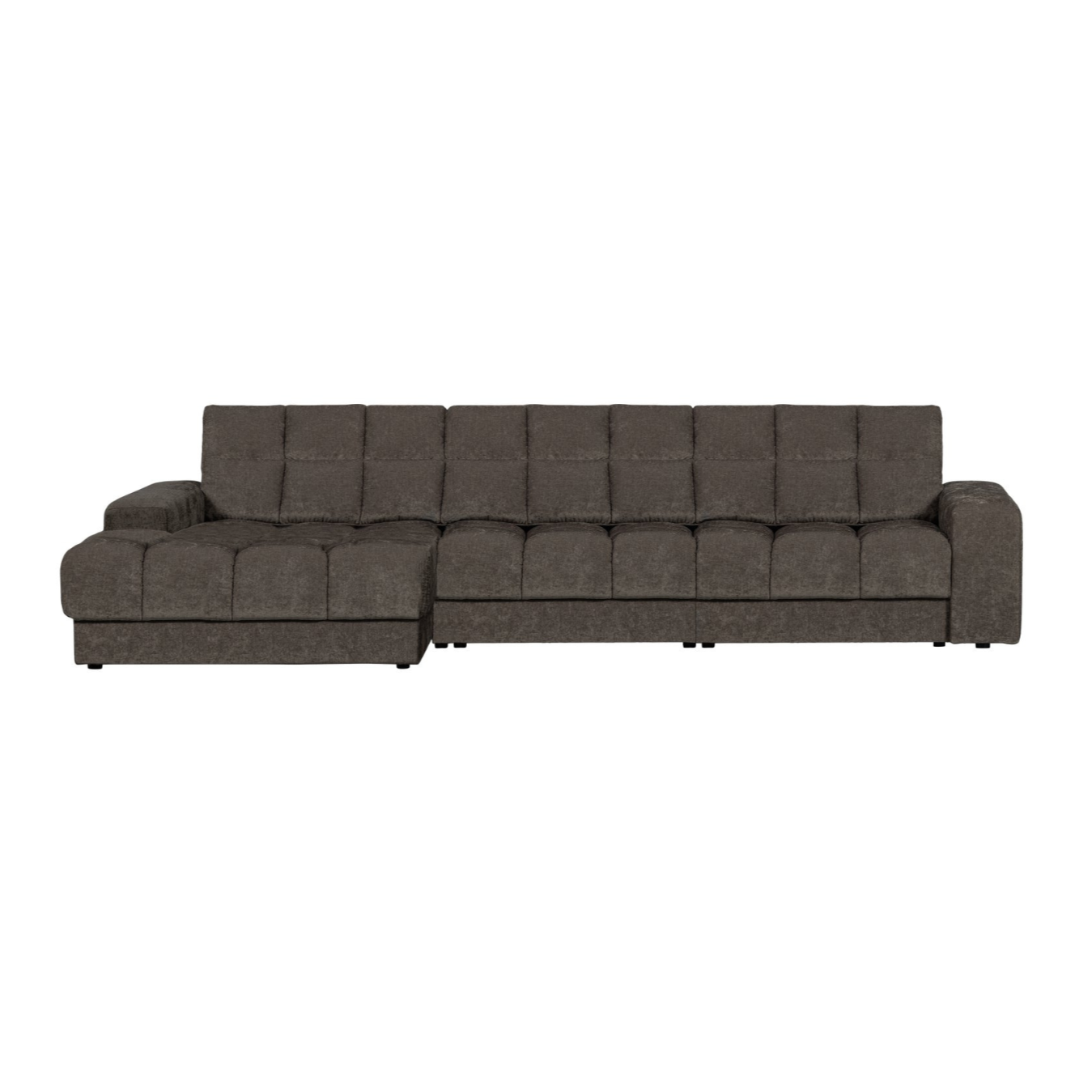 Left-sided corner sofa SECOND DATE warm gray