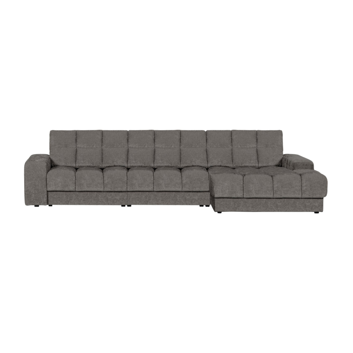 Right-sided corner sofa SECOND DATE mouse gray
