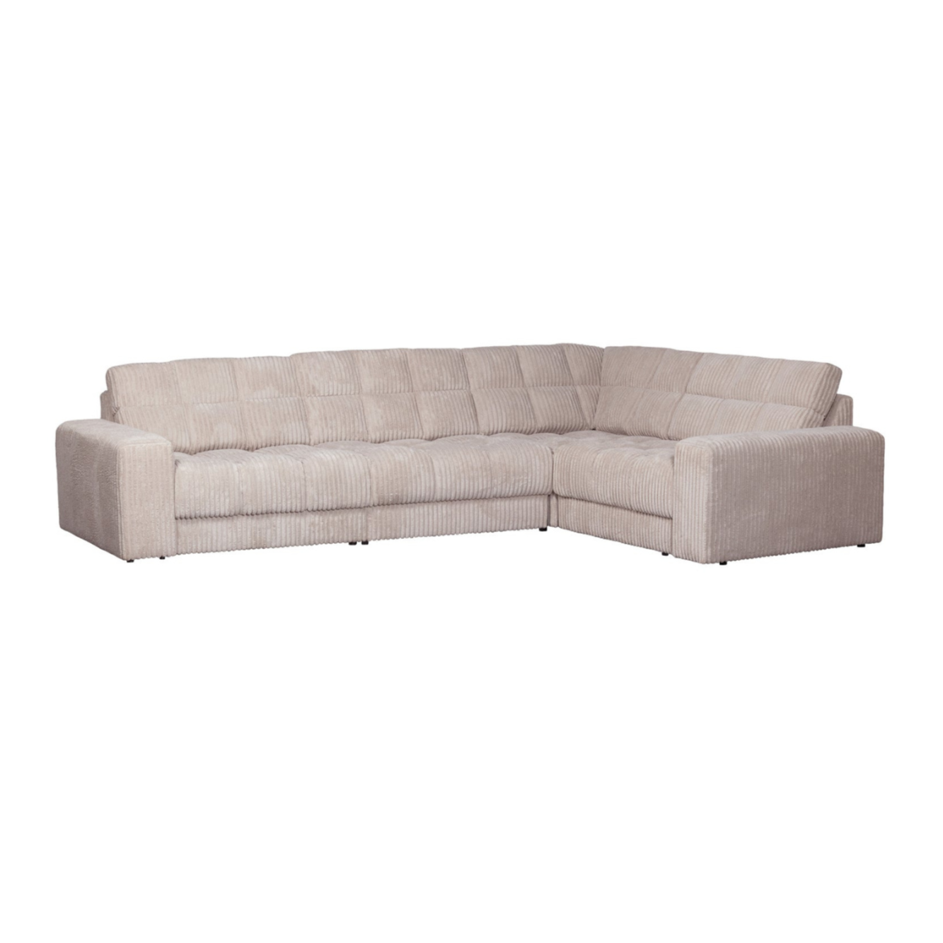 right-hand corner sofa SECOND DATE cream corduroy