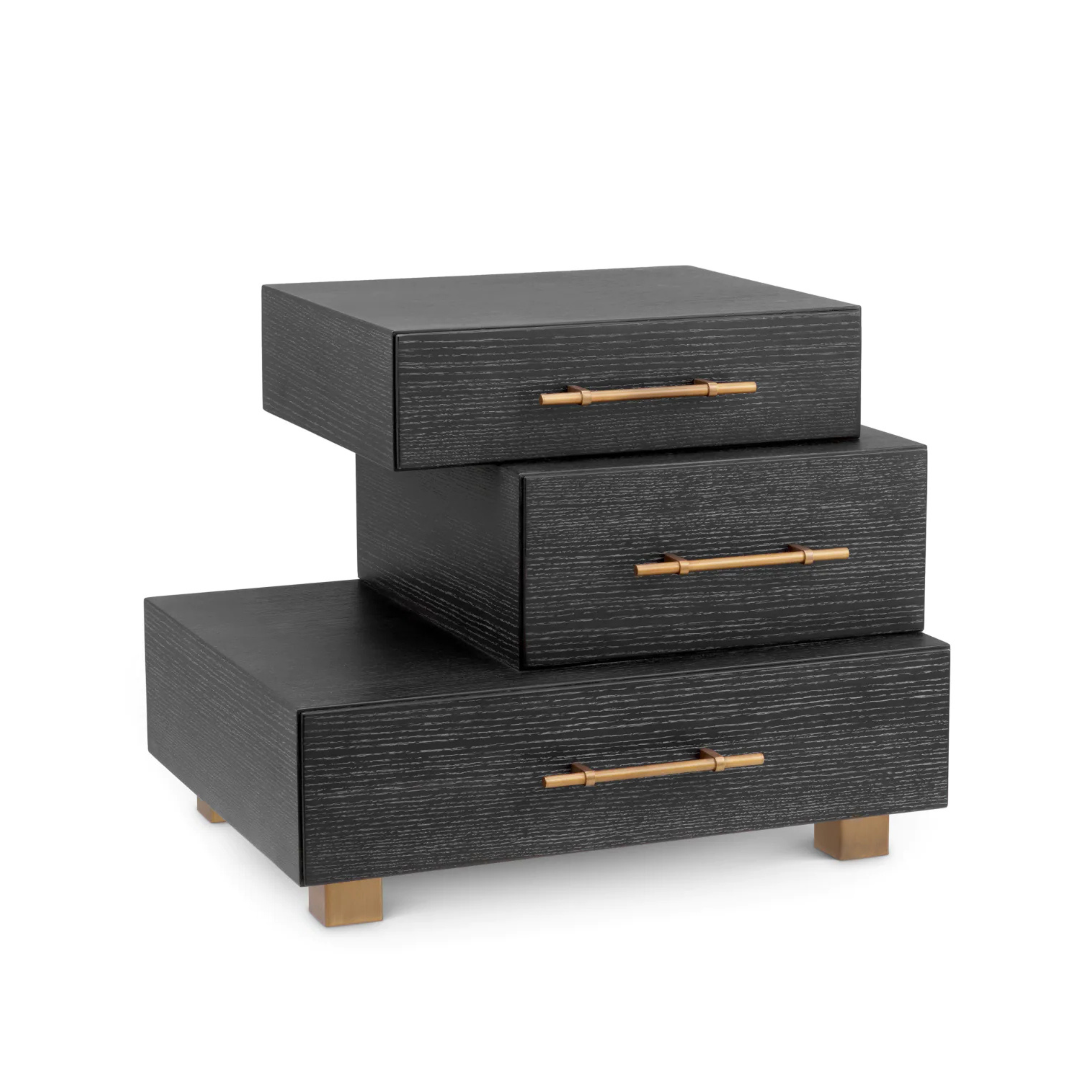 EVENDALE nightstand black oak veneer