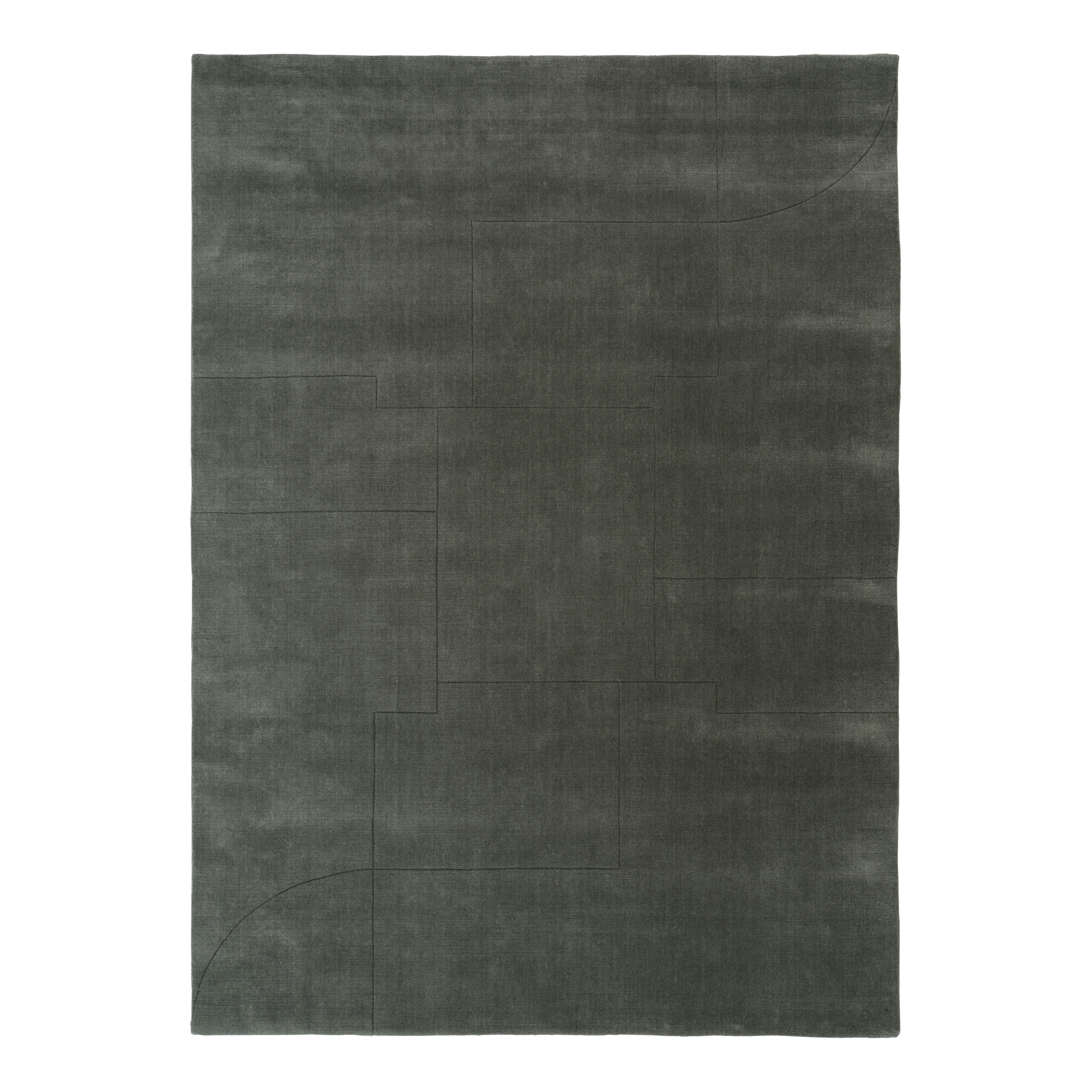 GEOMETRIC MAZE rug green moss