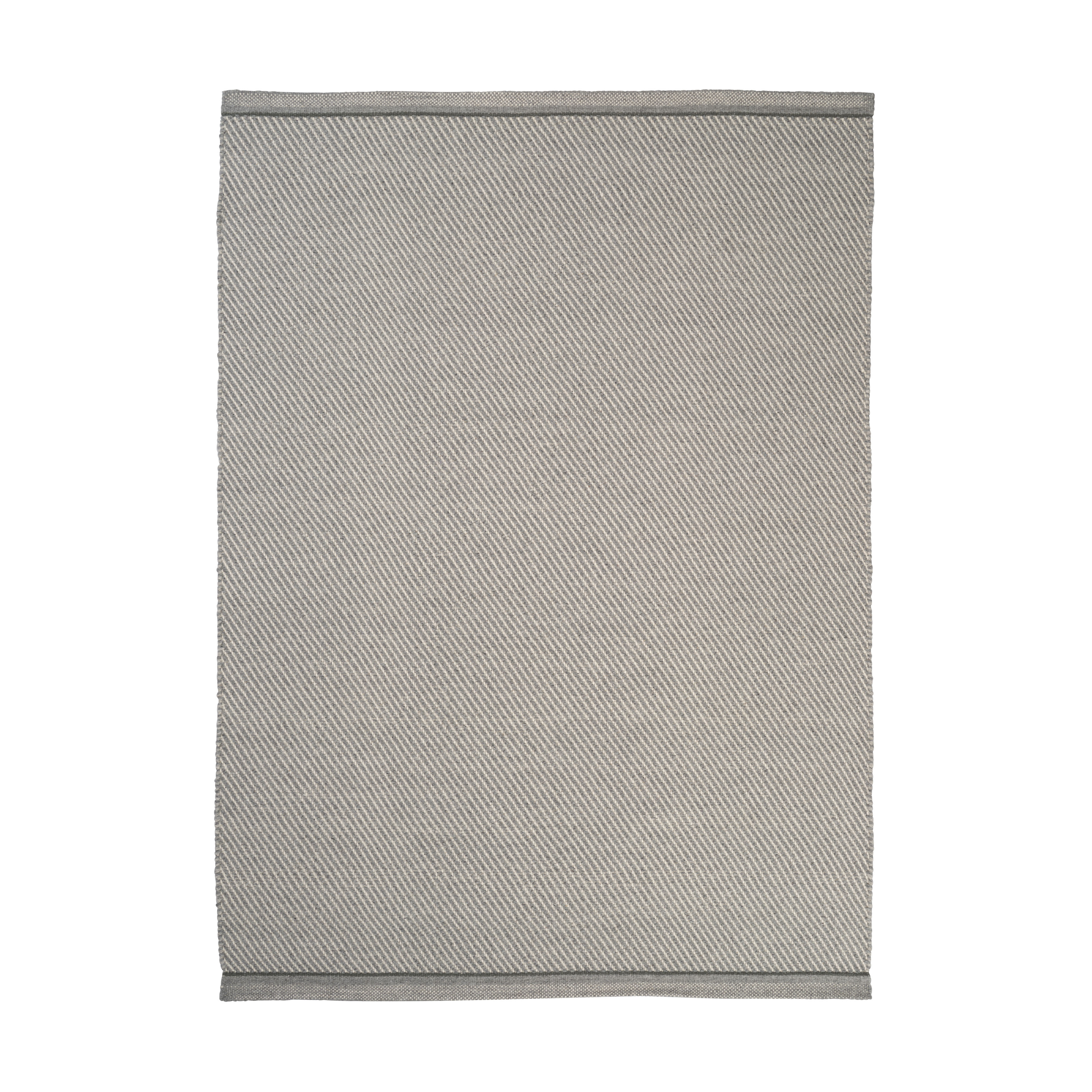DAWN LIGHT gray rug with green stripe