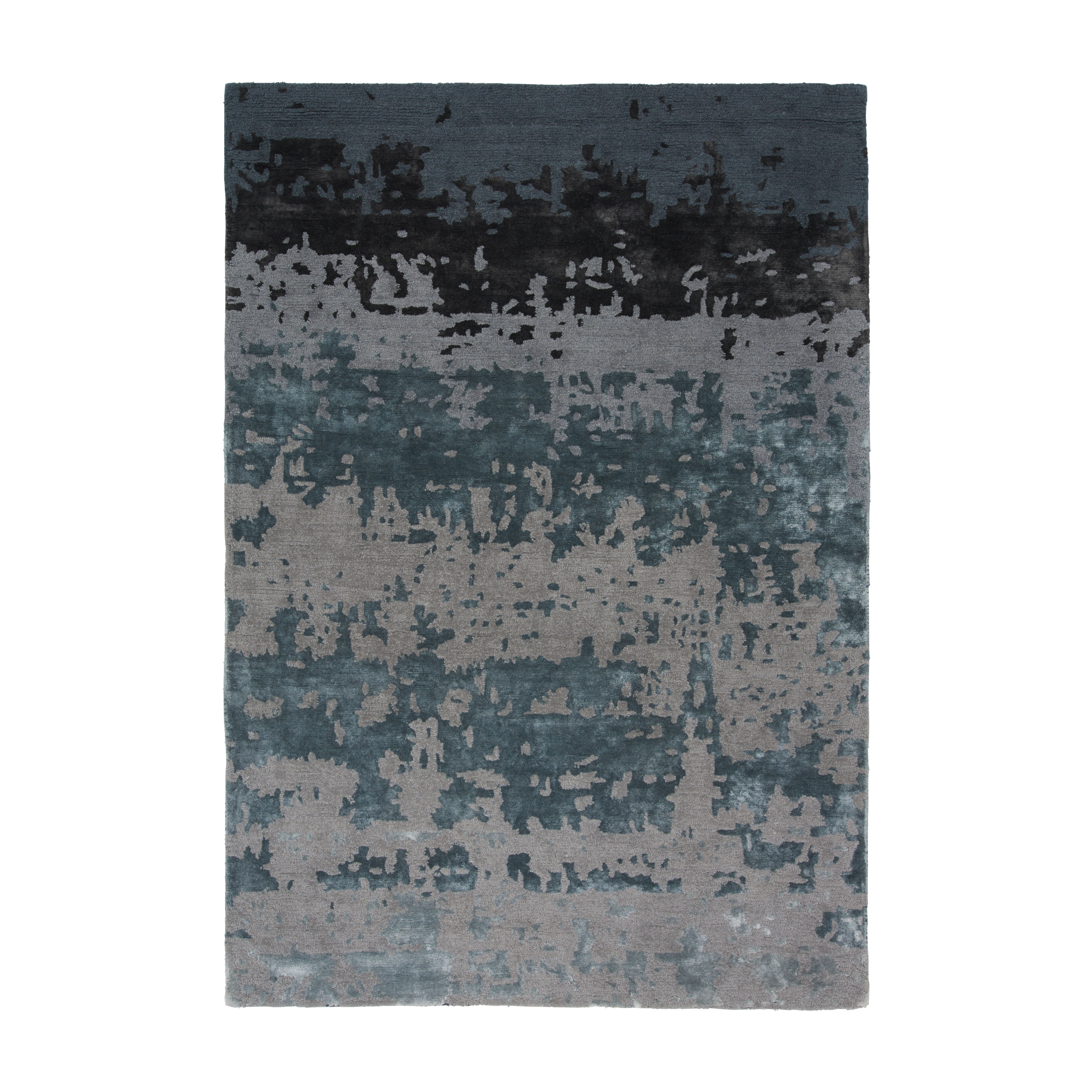 VARESE gray rug with blue