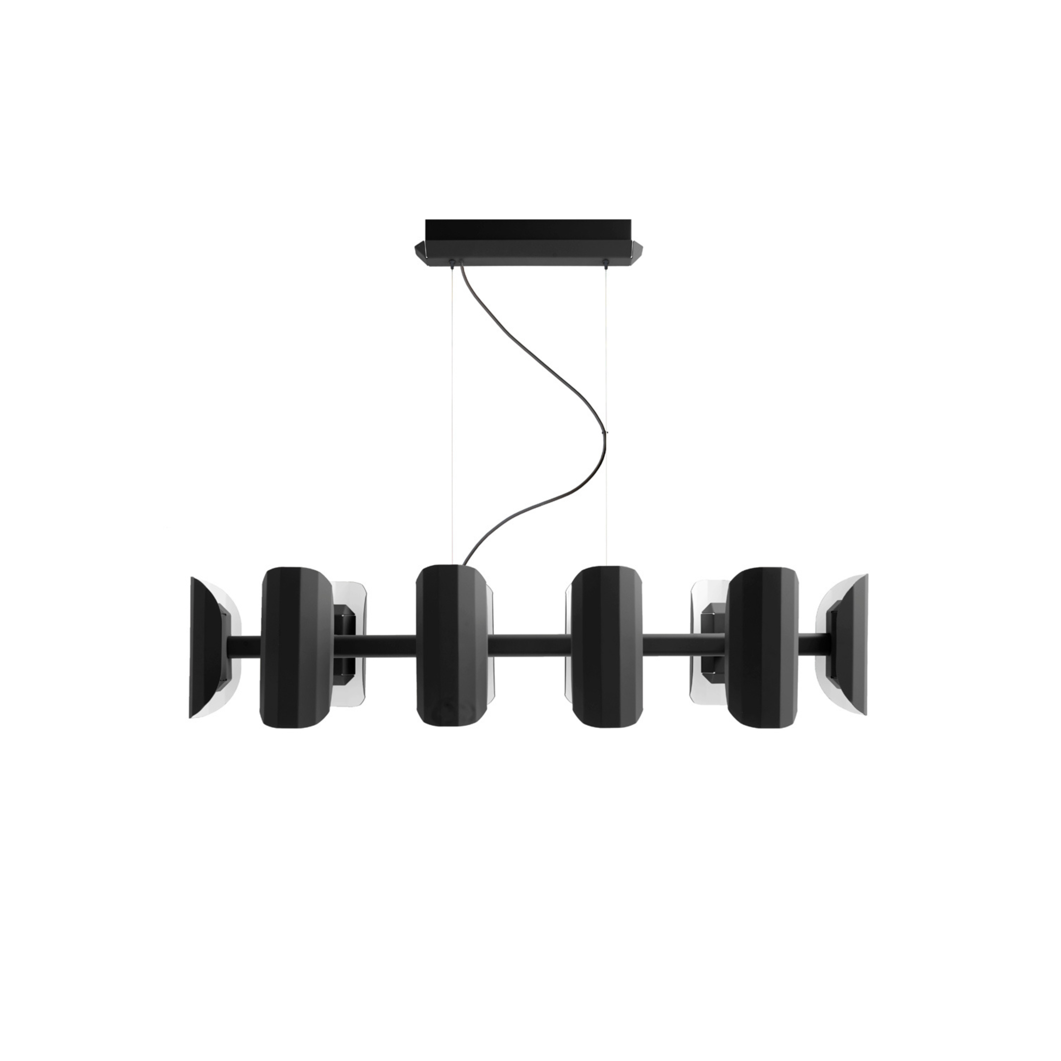 Černá více ramenná závěsná lampa APOLIN