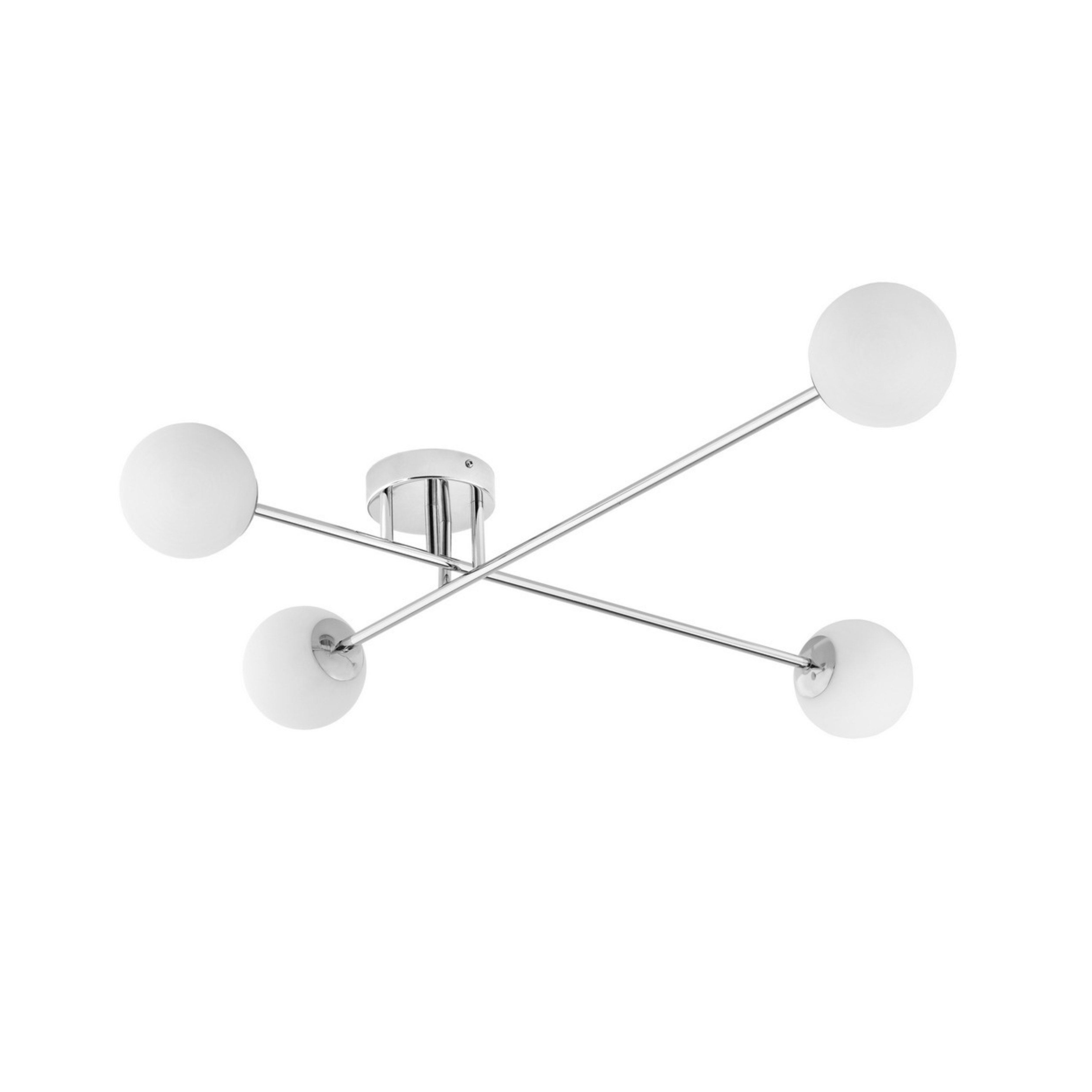 ASTRA 4 ceiling lamp chrome with white shade