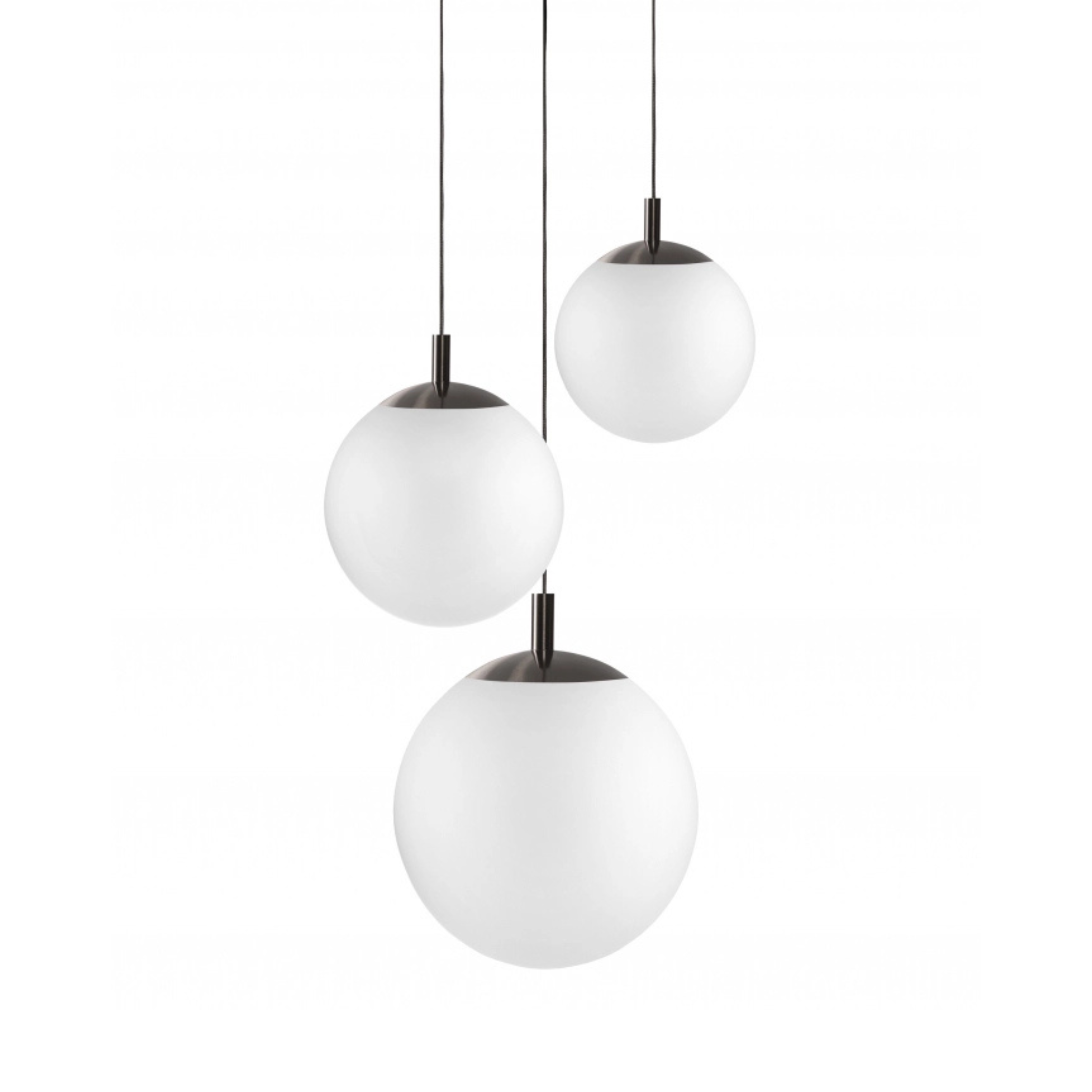 ALUR 2 ceiling lamp with frosted glass and titanium finish