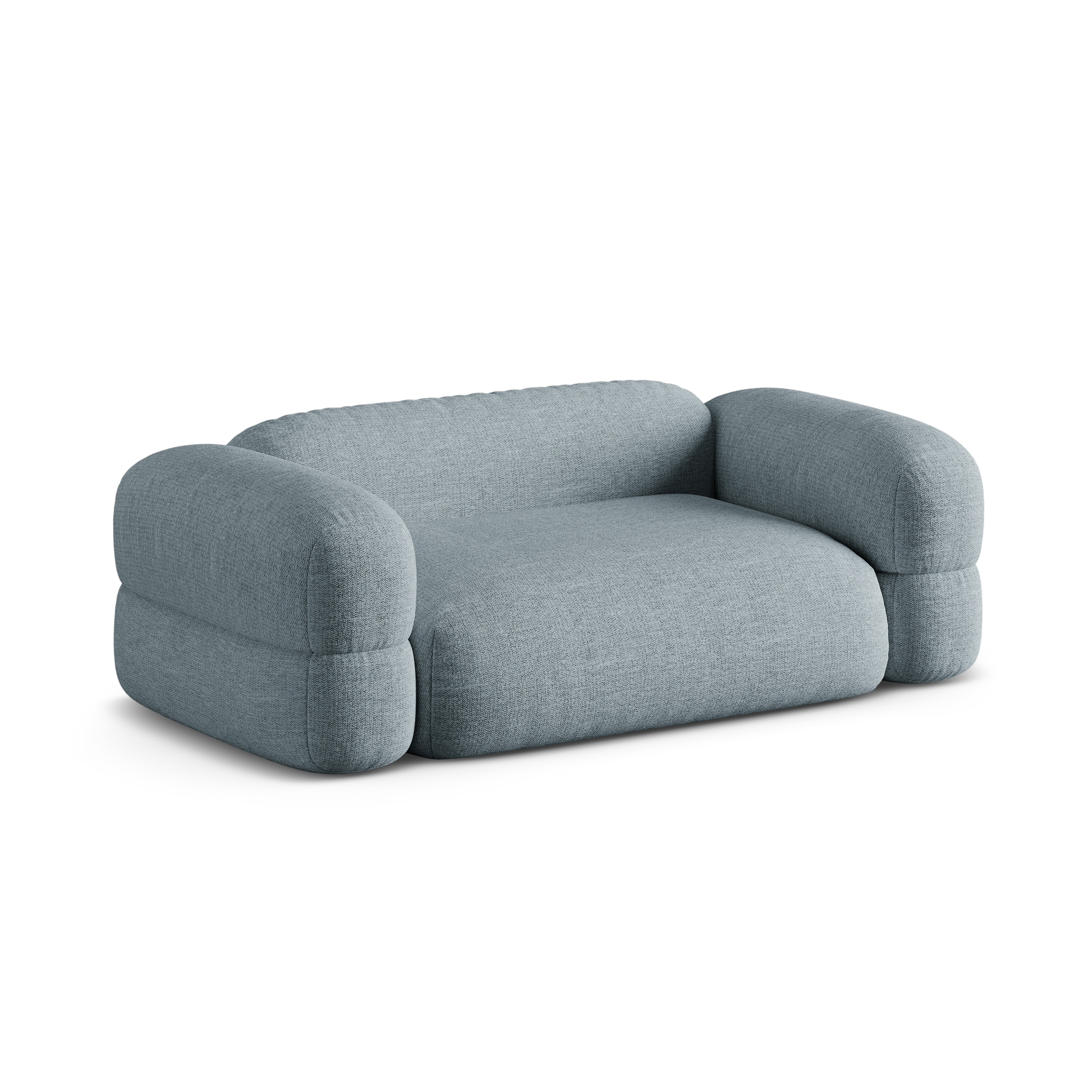 Sofa pro 3 osoby ROGER modrý šenil