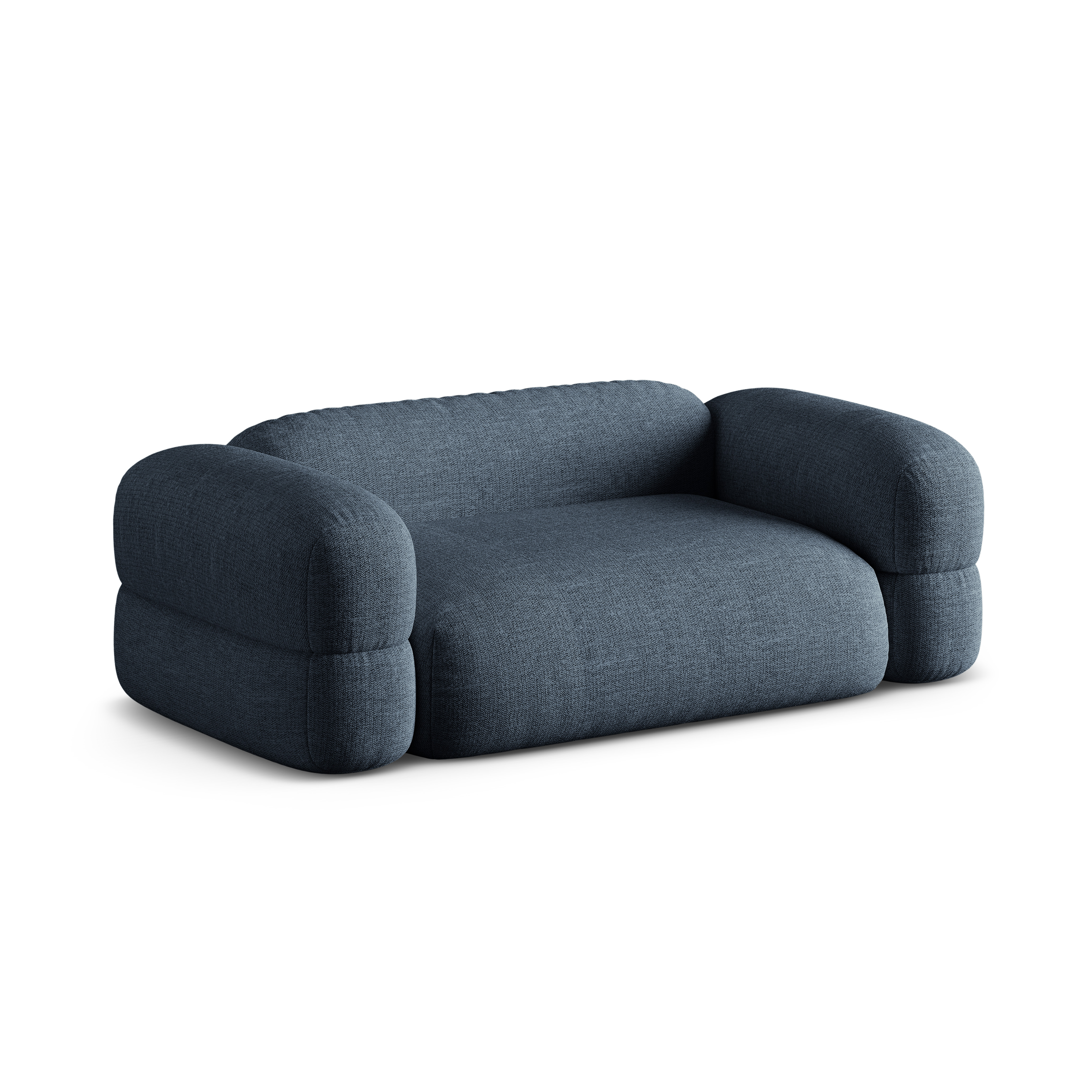 3-seater Sofa ROGER dark blue chenille