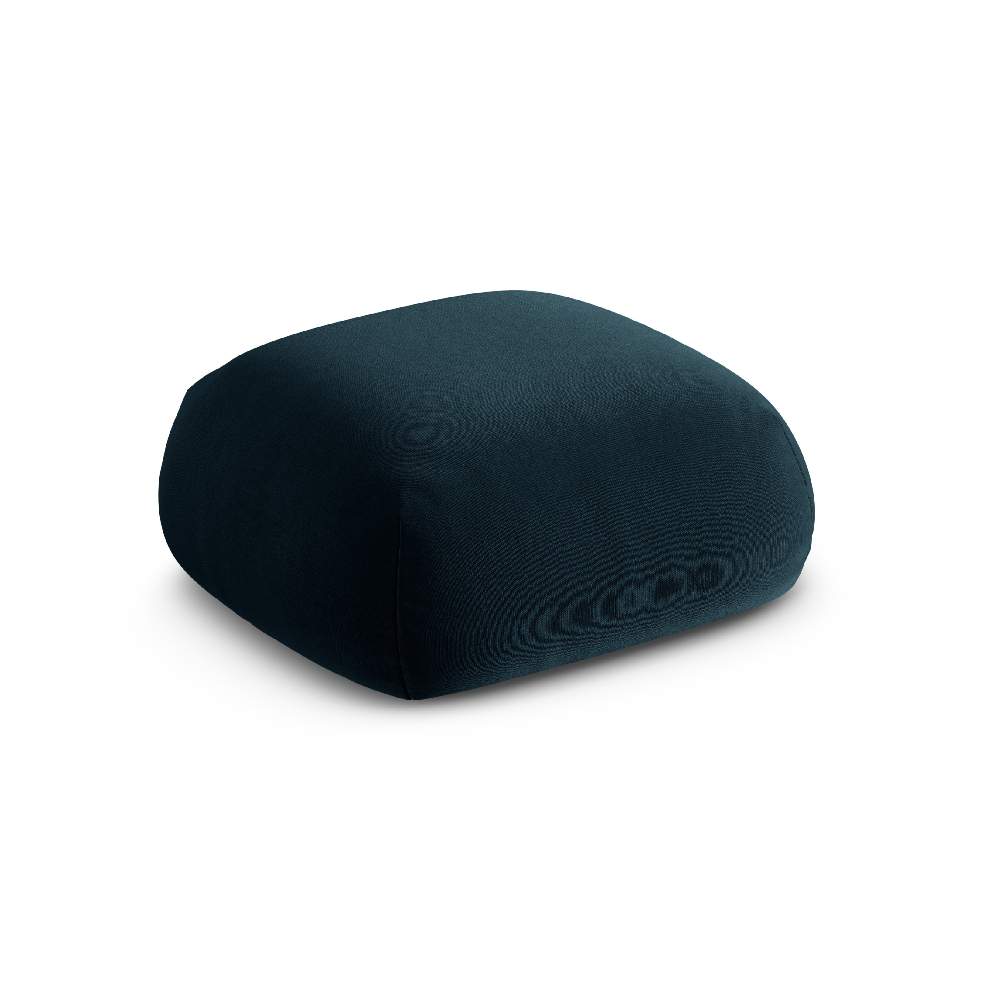 Velvet pouf ROGER petrol blue