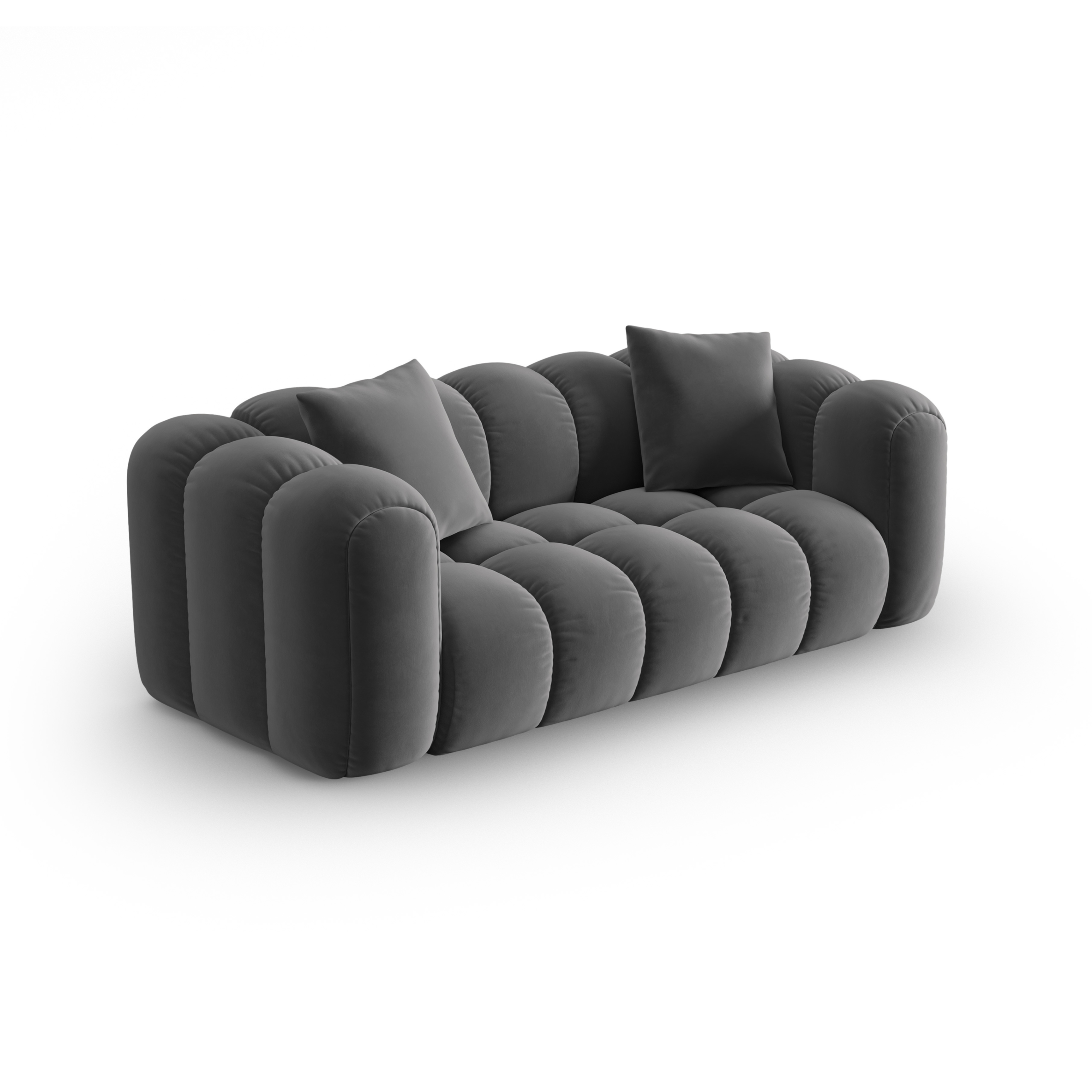 Sofa sametová 3-osobová ASTRO šedá