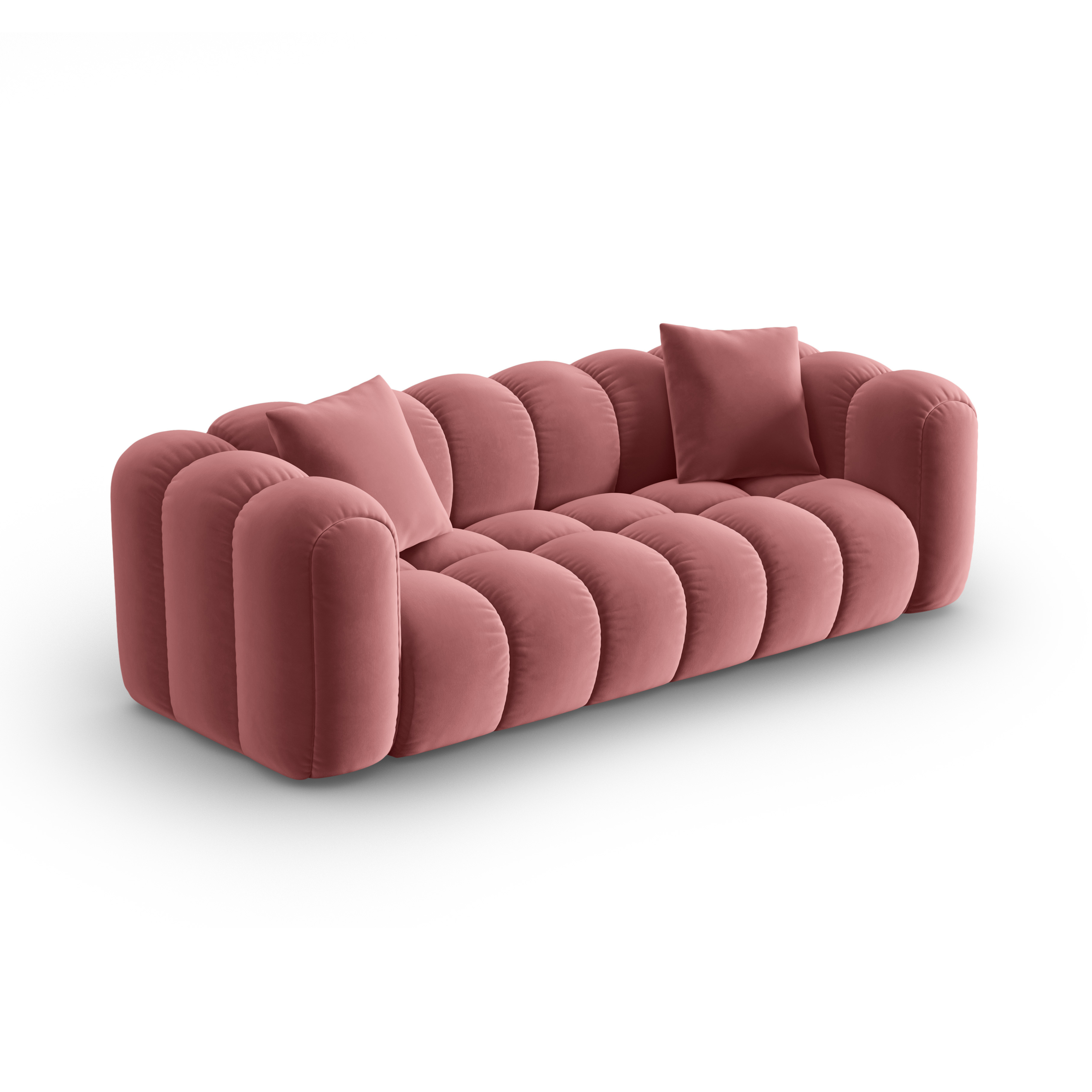 Sofa sametová pro 4 osoby ASTRO růžová