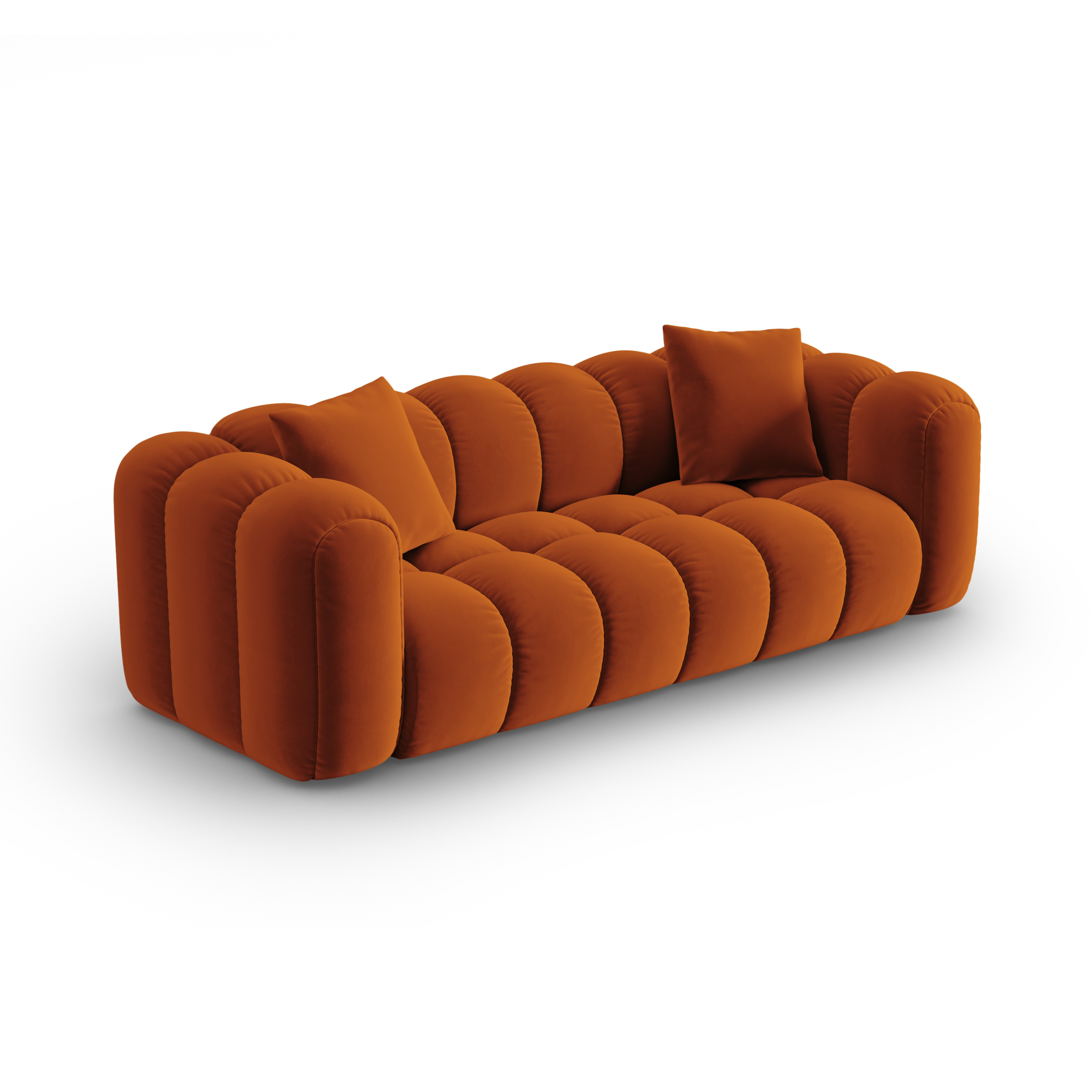 Sofa sametová 4-osobová ASTRO rudá