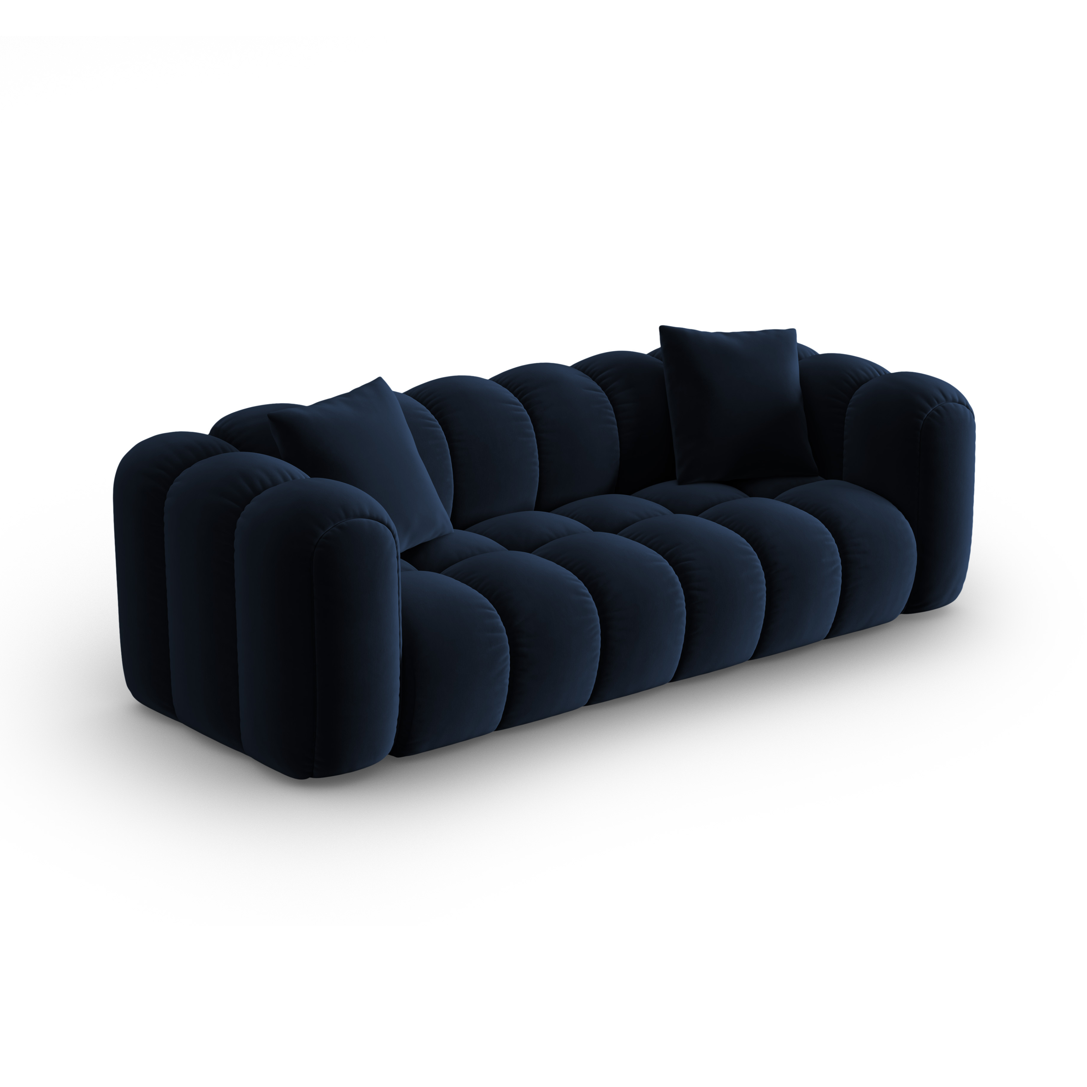 Sofa sametová 4-osobová ASTRO královská modř