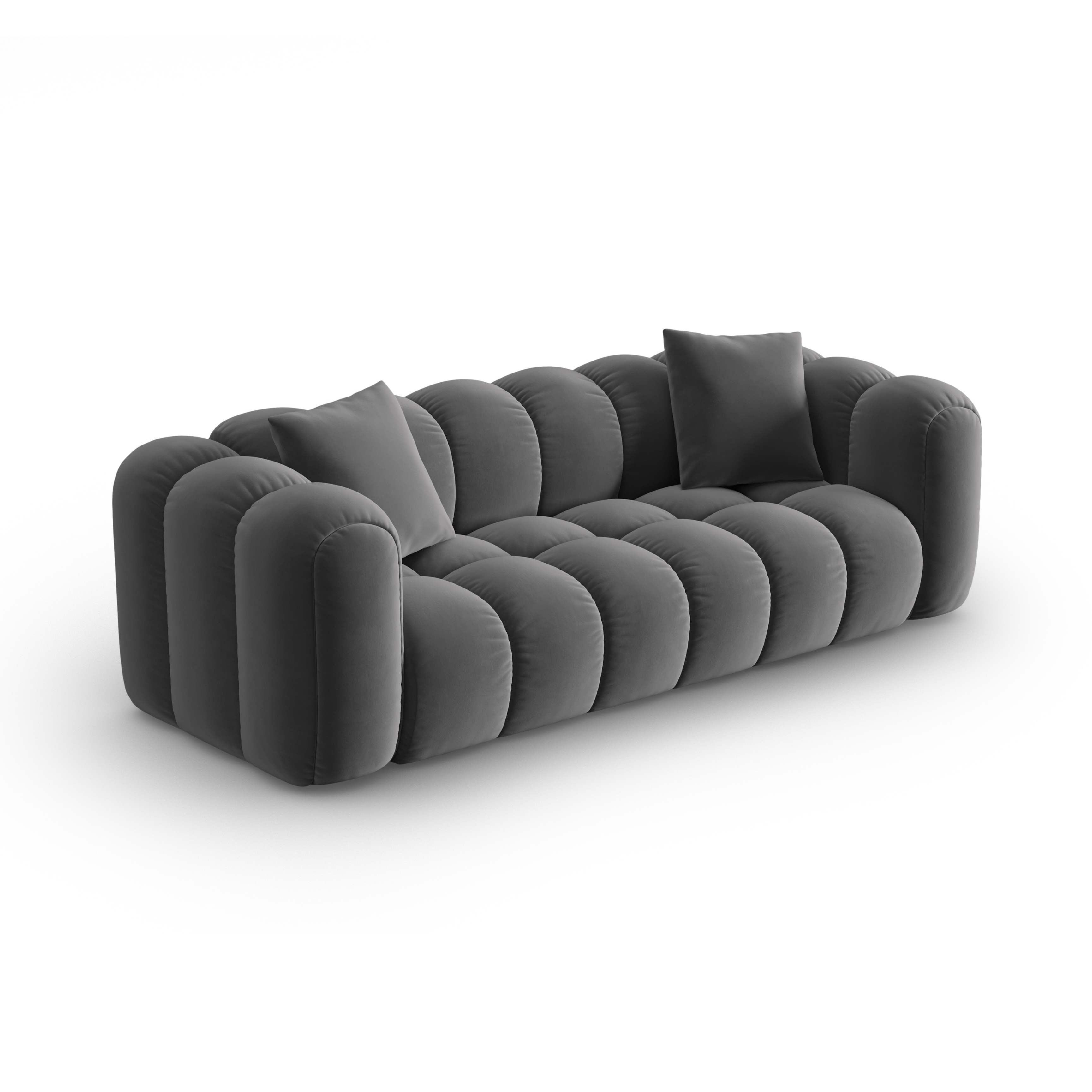Sofa sametová 4-osobová ASTRO šedá
