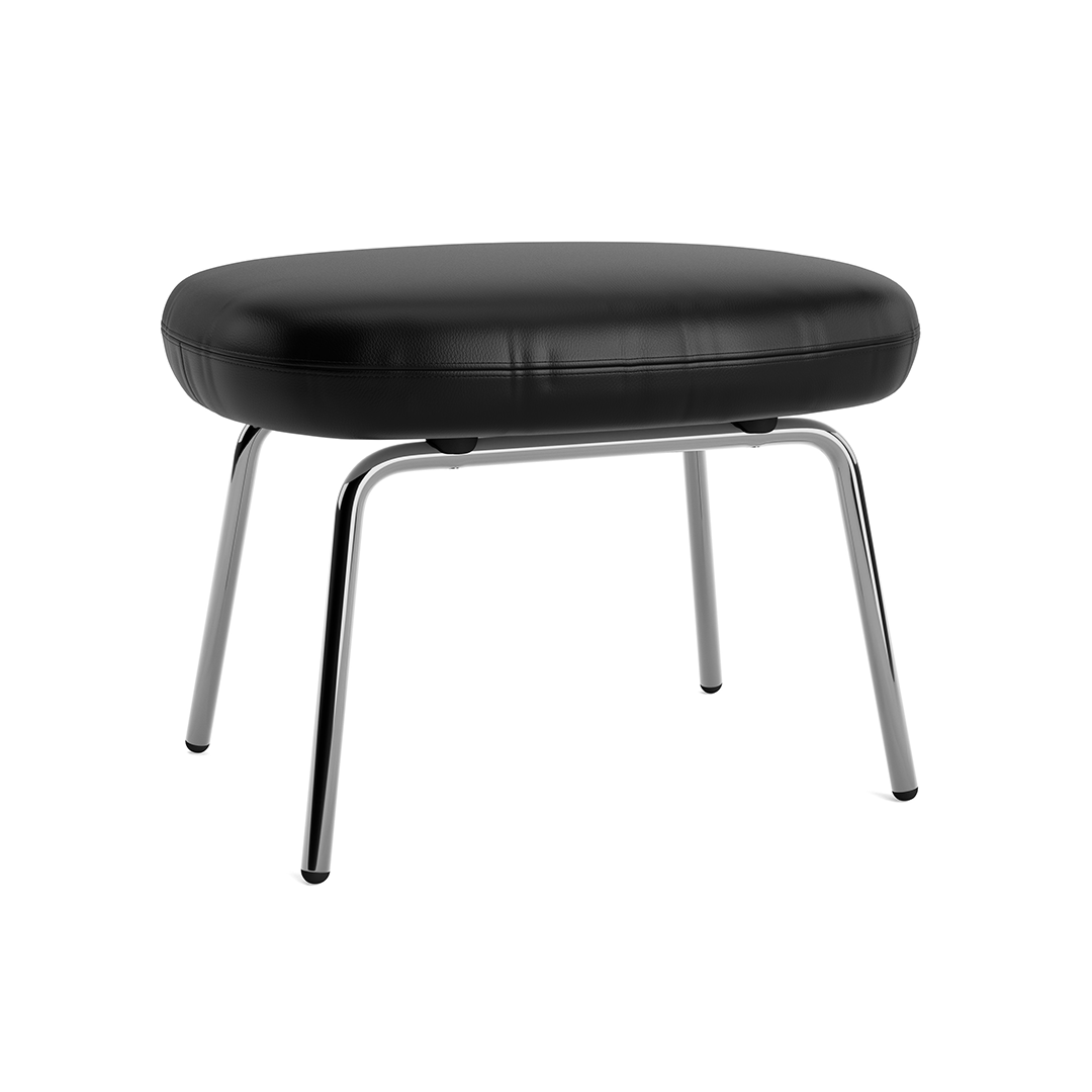 Podnožník čalouněný ERA s chromovou základnou