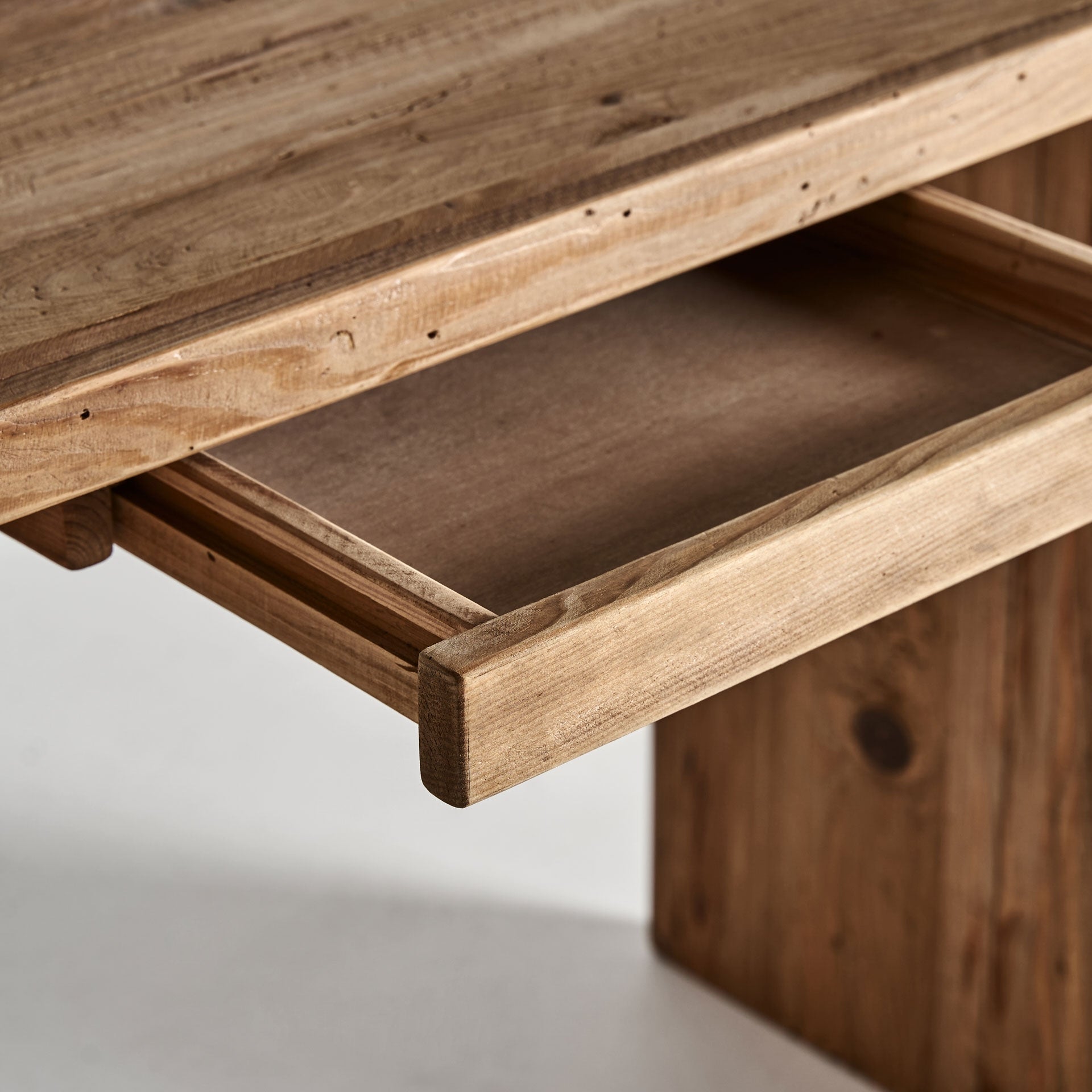 Desk on a simple base CRISSEY recycled pine wood