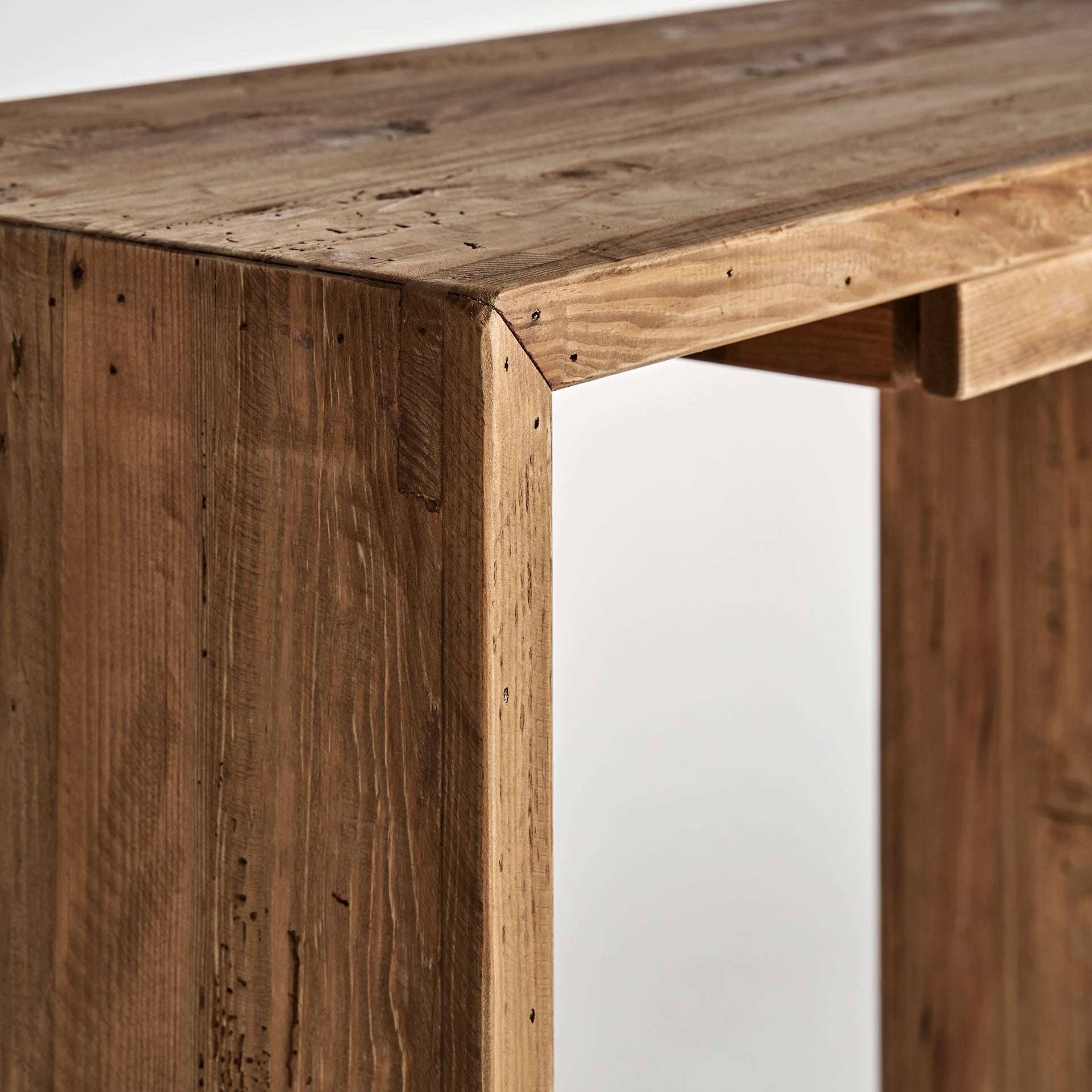 Desk on a simple base CRISSEY recycled pine wood