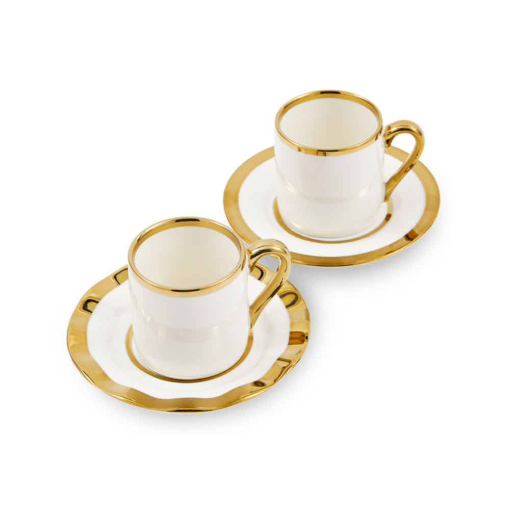GOLDEN FINDS porcelain espresso cup set