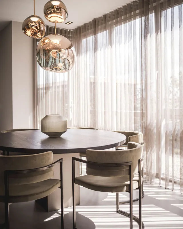 Zlatá závěsná lampa MELT