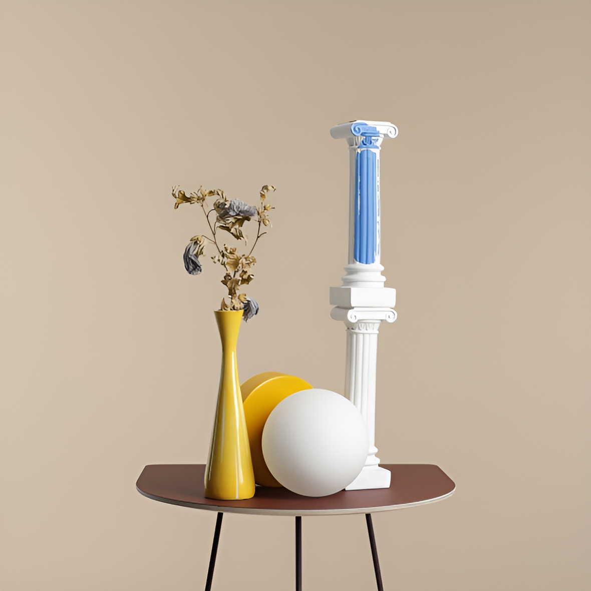 Table lamp mustard ball