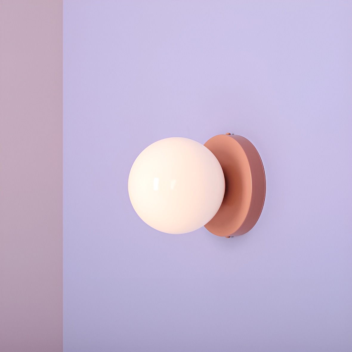 Nástěnné svítidlo BALL DUO růžové