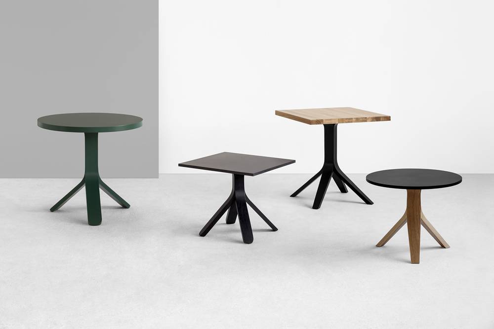 Kulatý dřevěný konferenční stolek HEY STK-1713