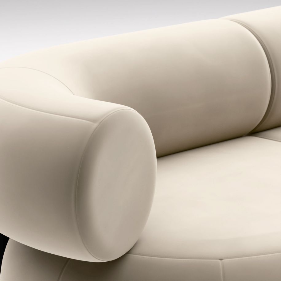 Fat upholstered sofa
