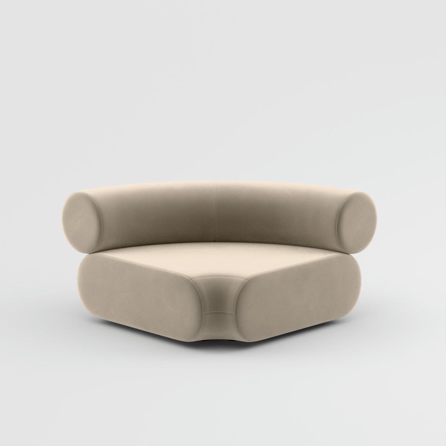 Fat modular sofa - upholstered corner module