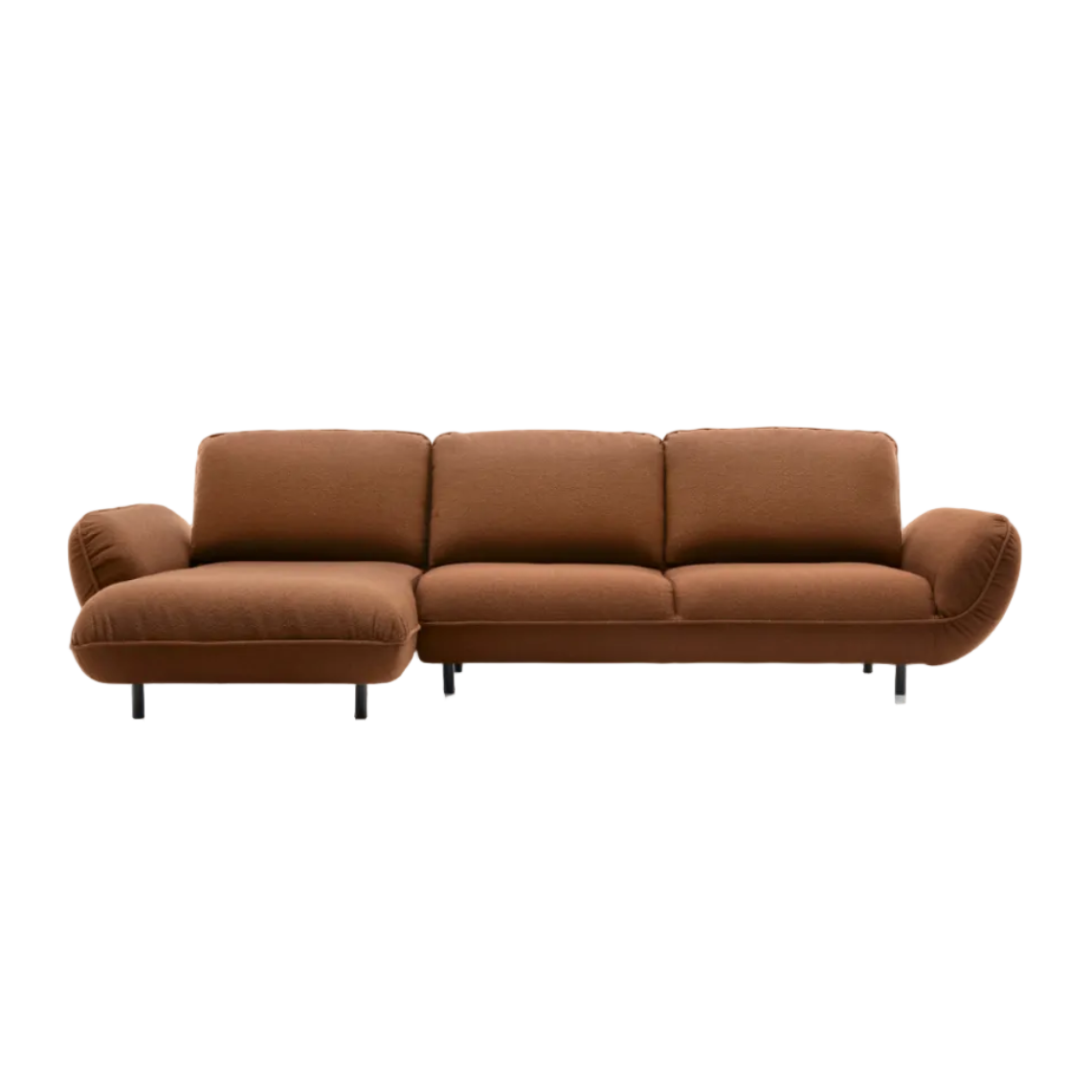 Left-sided FAVOLA upholstered corner sofa
