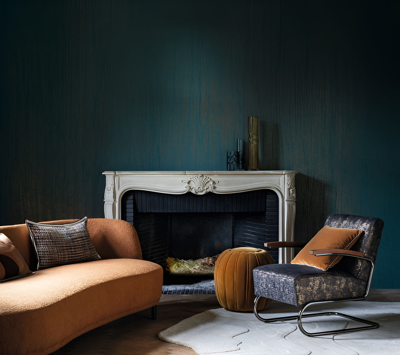 Textilní tapeta se strukturou napodobující plátno ATALANTA - OR CLAIR béžová