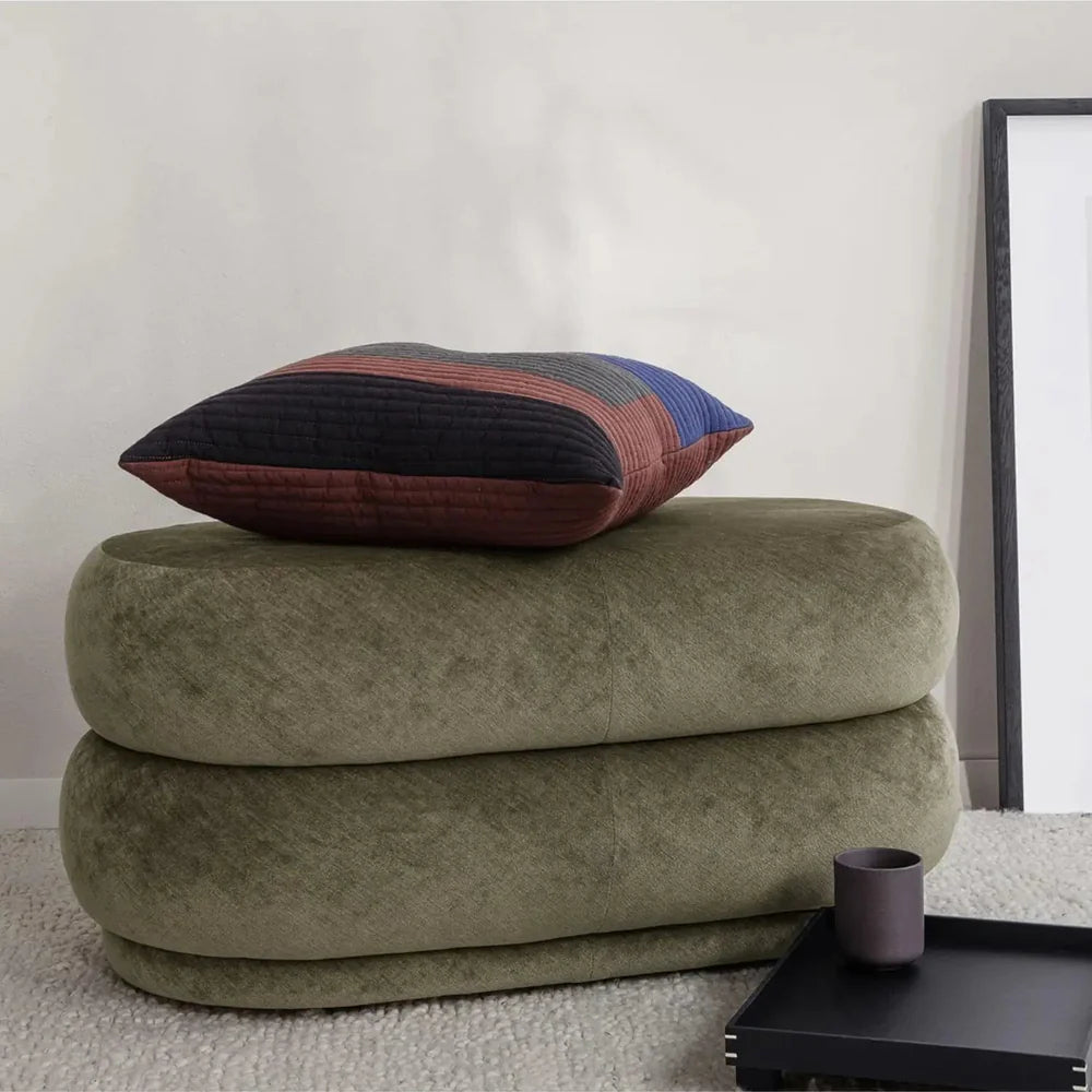 Forest Green OVAL Pouf