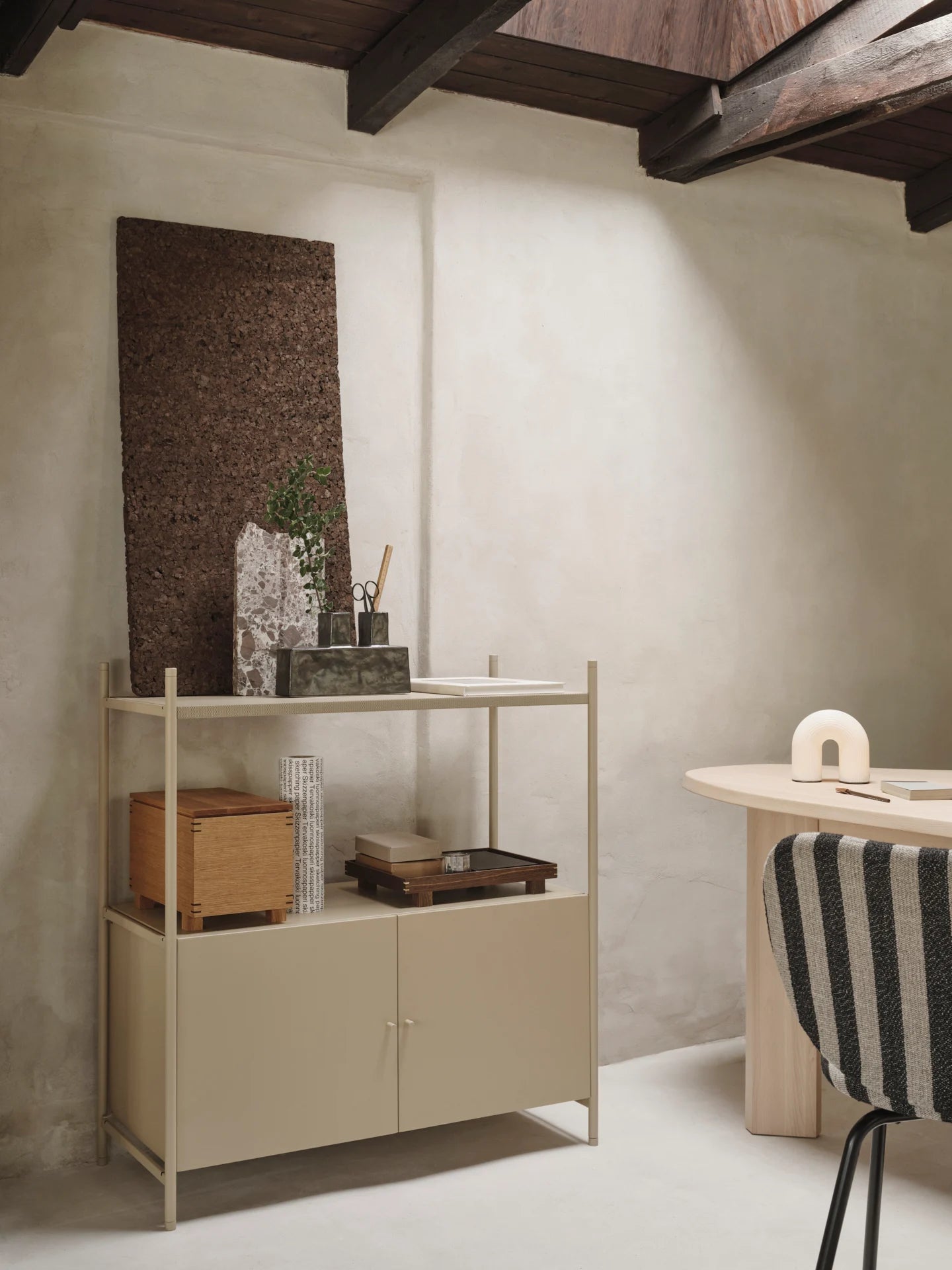 Modular cabinet Punctual light gray