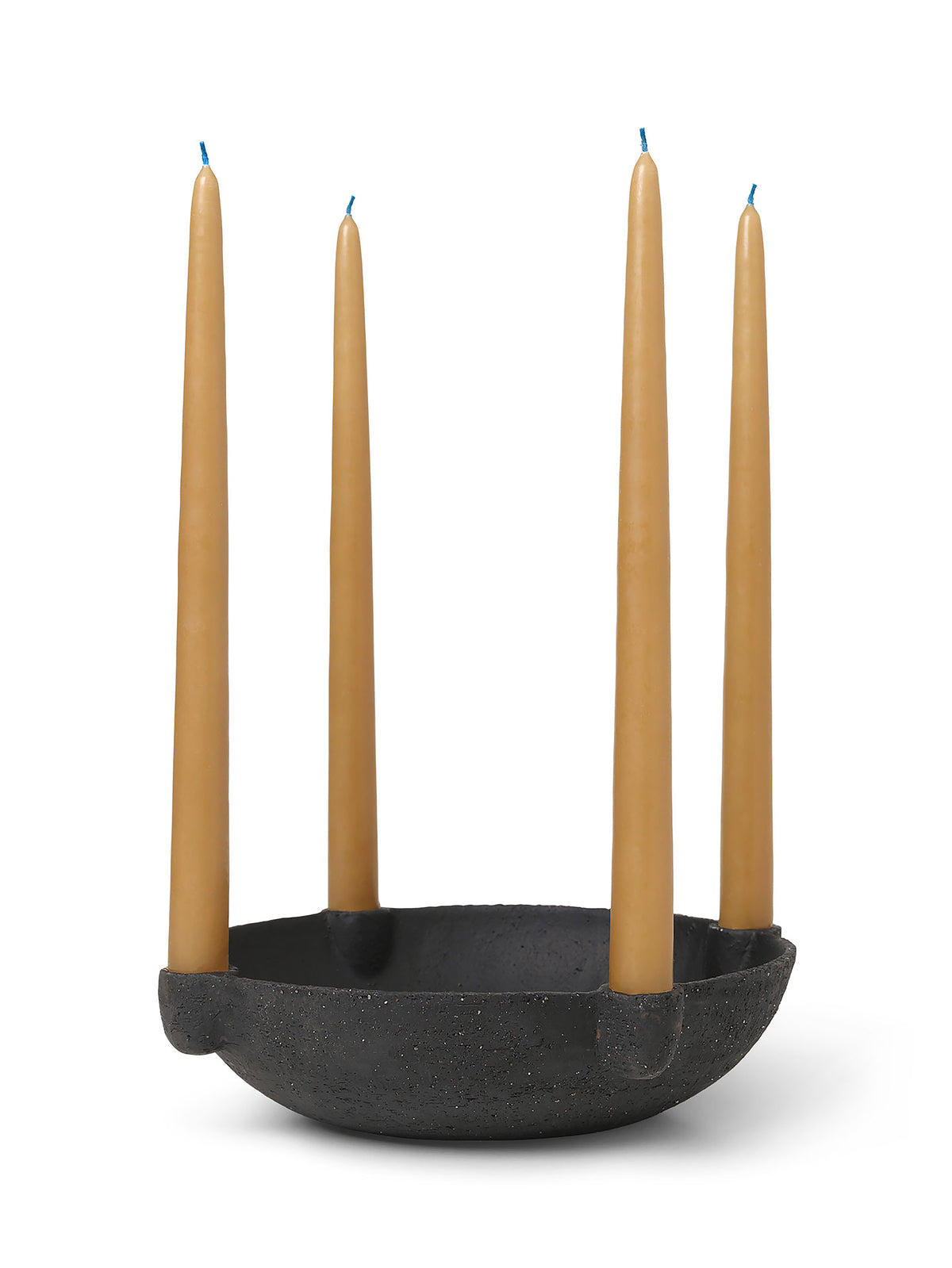 BOWL Candle Holder Black Ceramic
