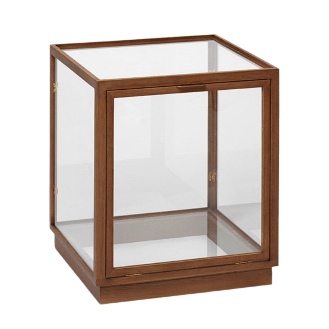 Vitrína MIRU GLASS MONTRE tmavě hnědý dub