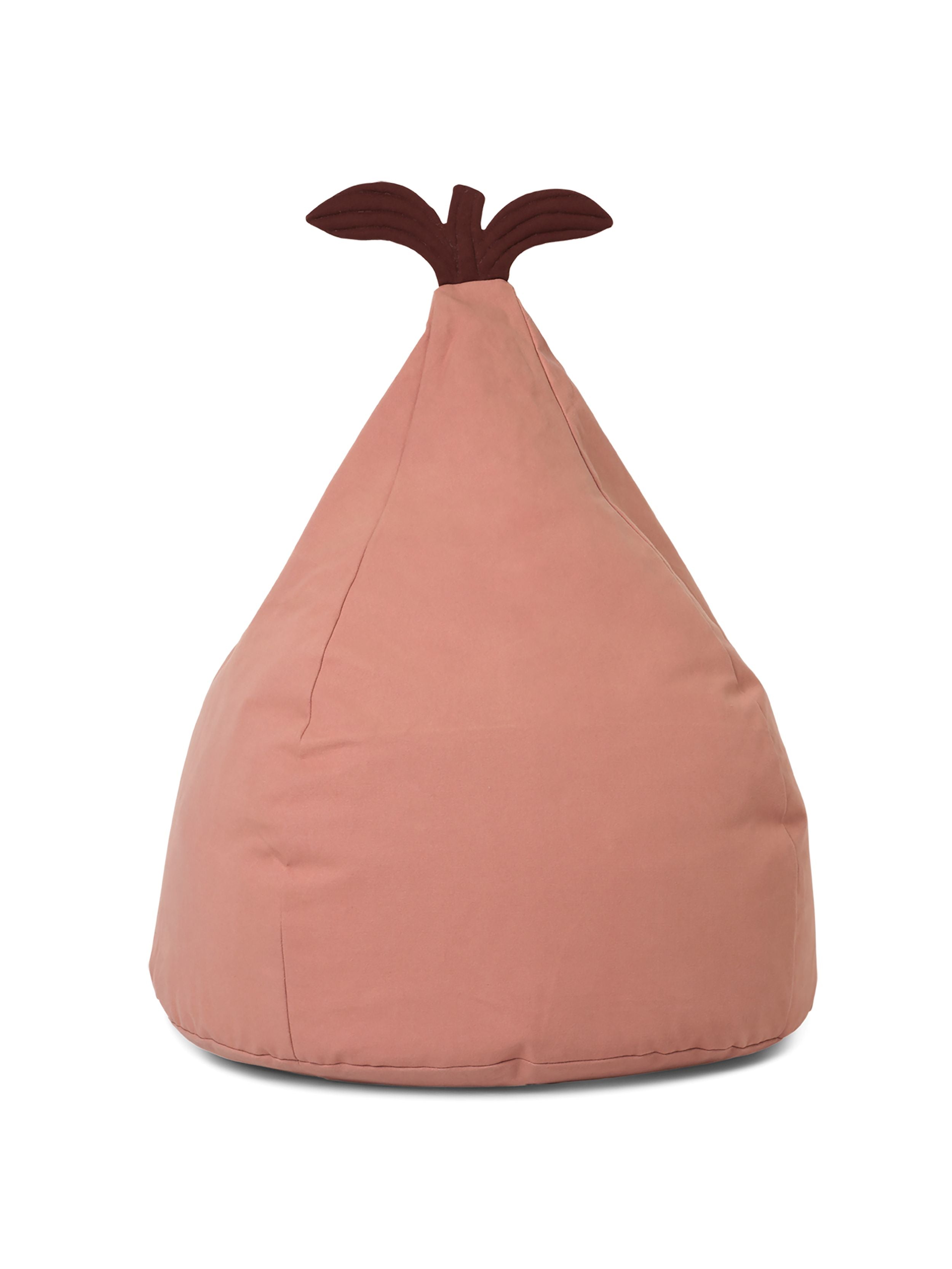 Puf PEAR světle růžový s hnědou