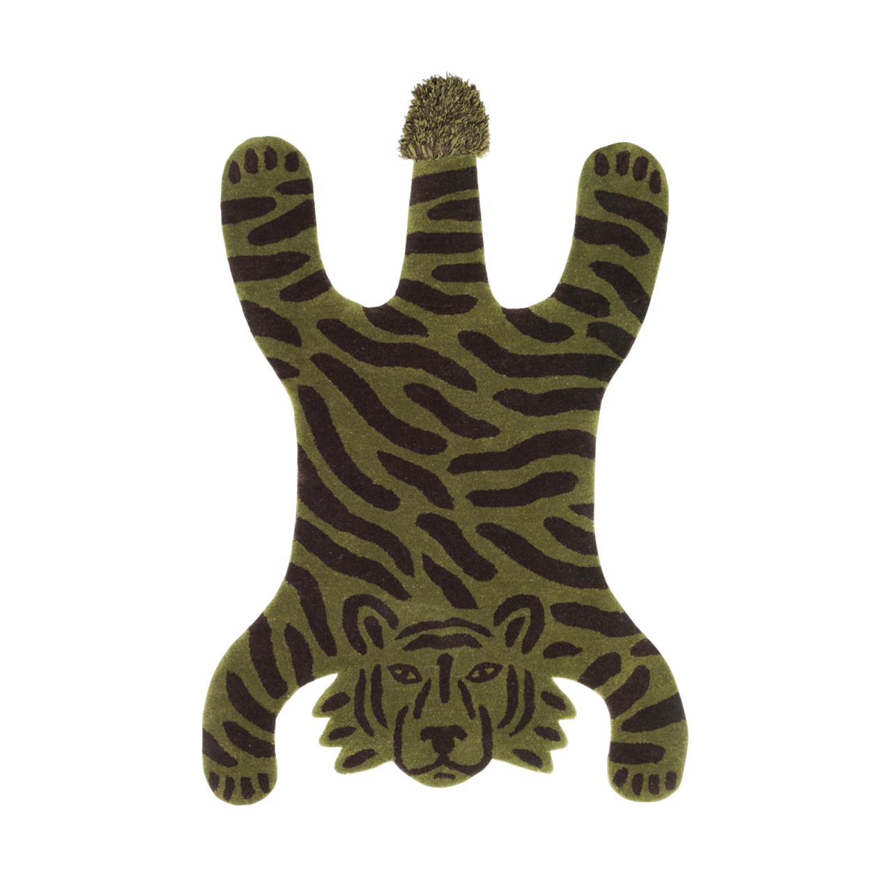 Dekorační koberec SAFARI TIGER tmavě zelený s černým