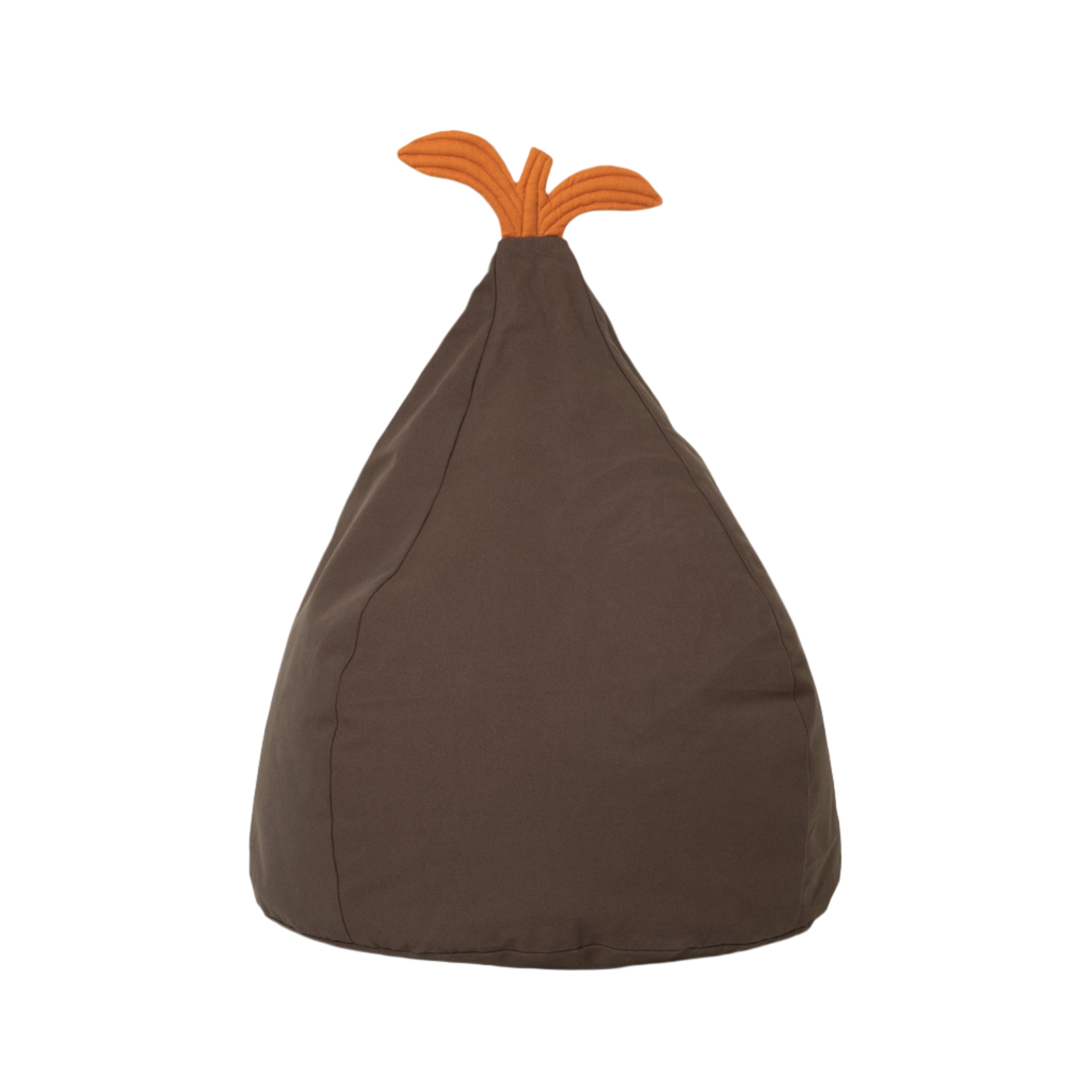 Puf HRUŠKA tmavě zelený s oranžovým