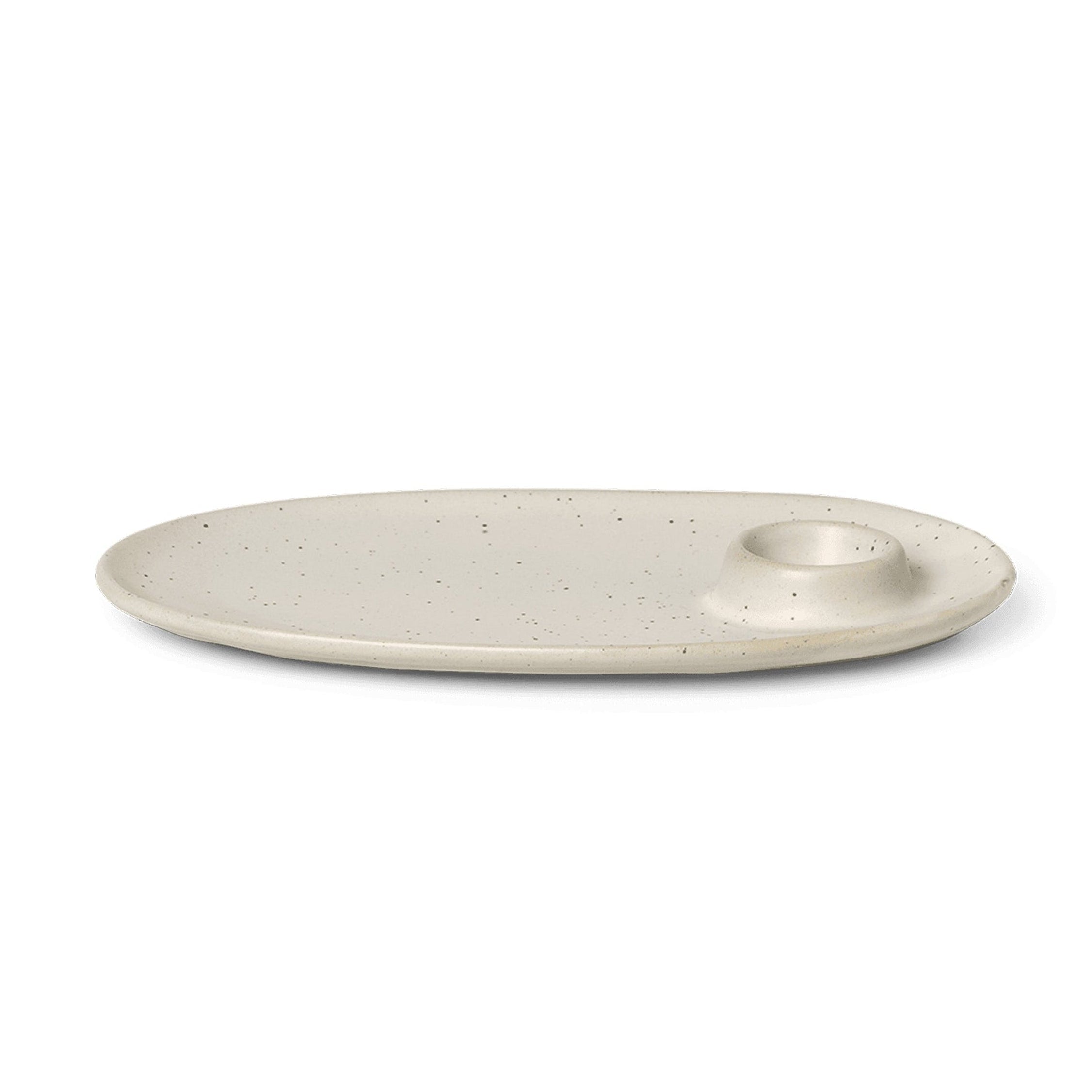 FLOW breakfast plate broken white