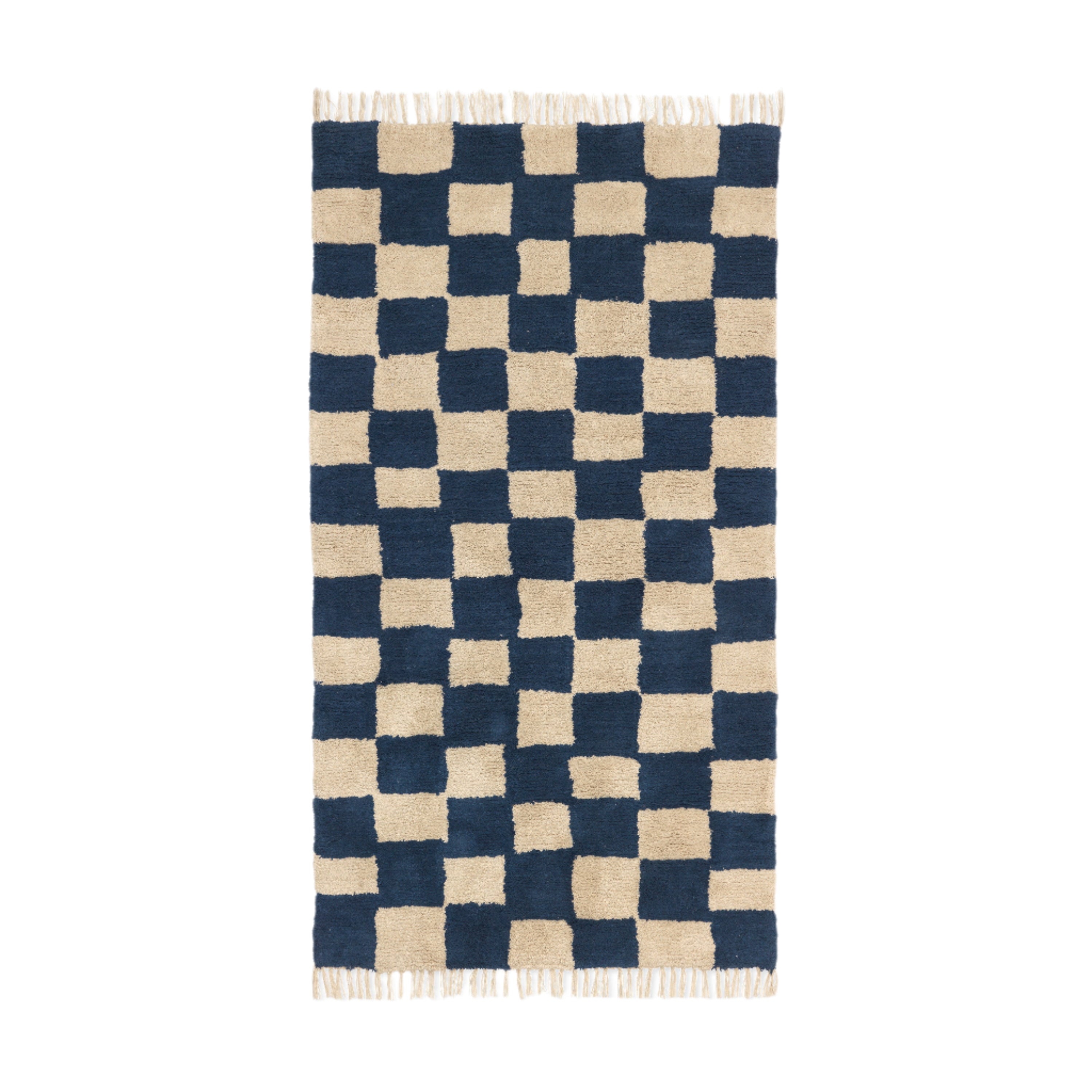 MARA dark blue rug with sand