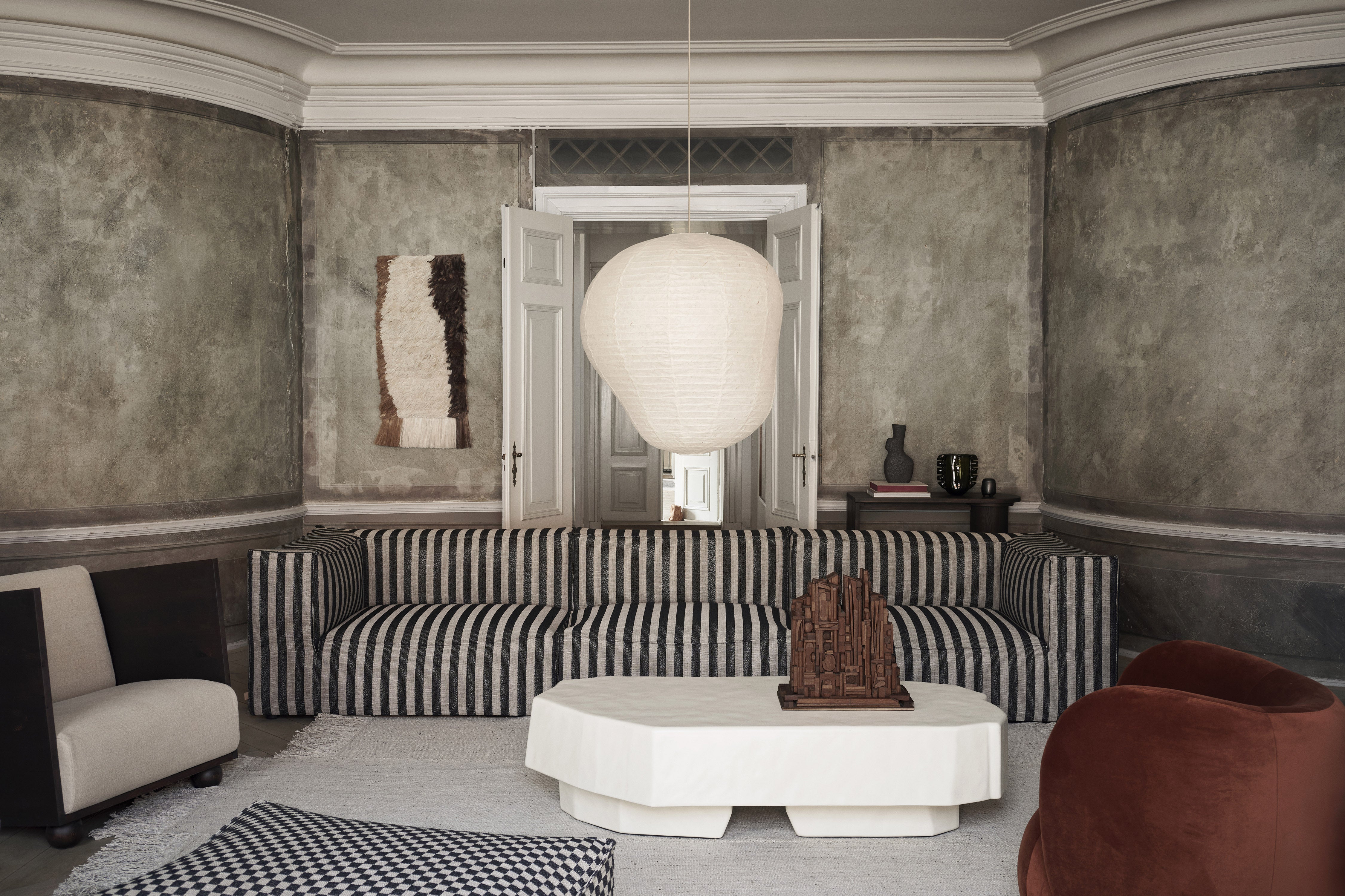 Modulární pohovka CATENA Louisiana - středový prvek černý s pískovým