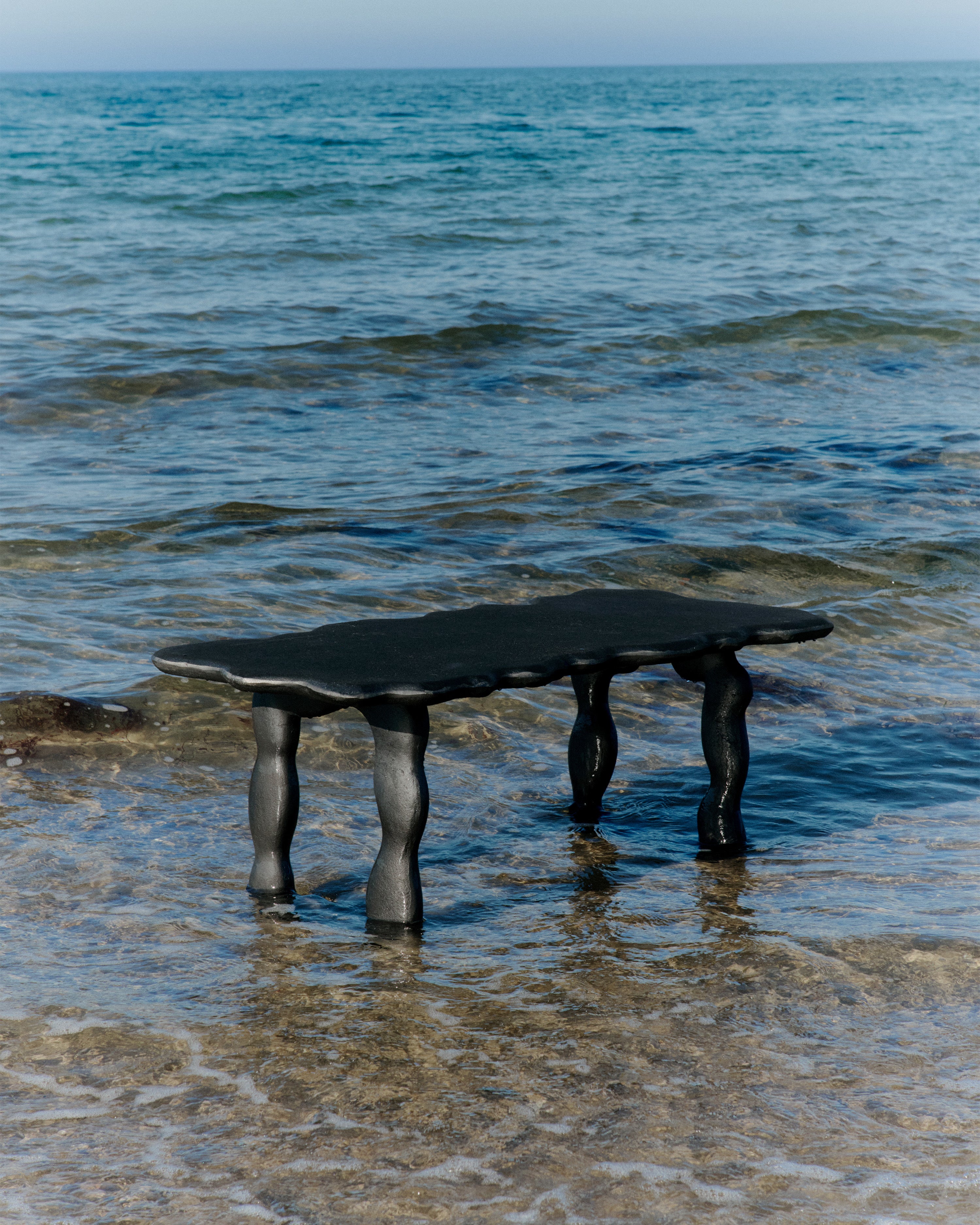 Stolek DAL PIECE černé hliníkové