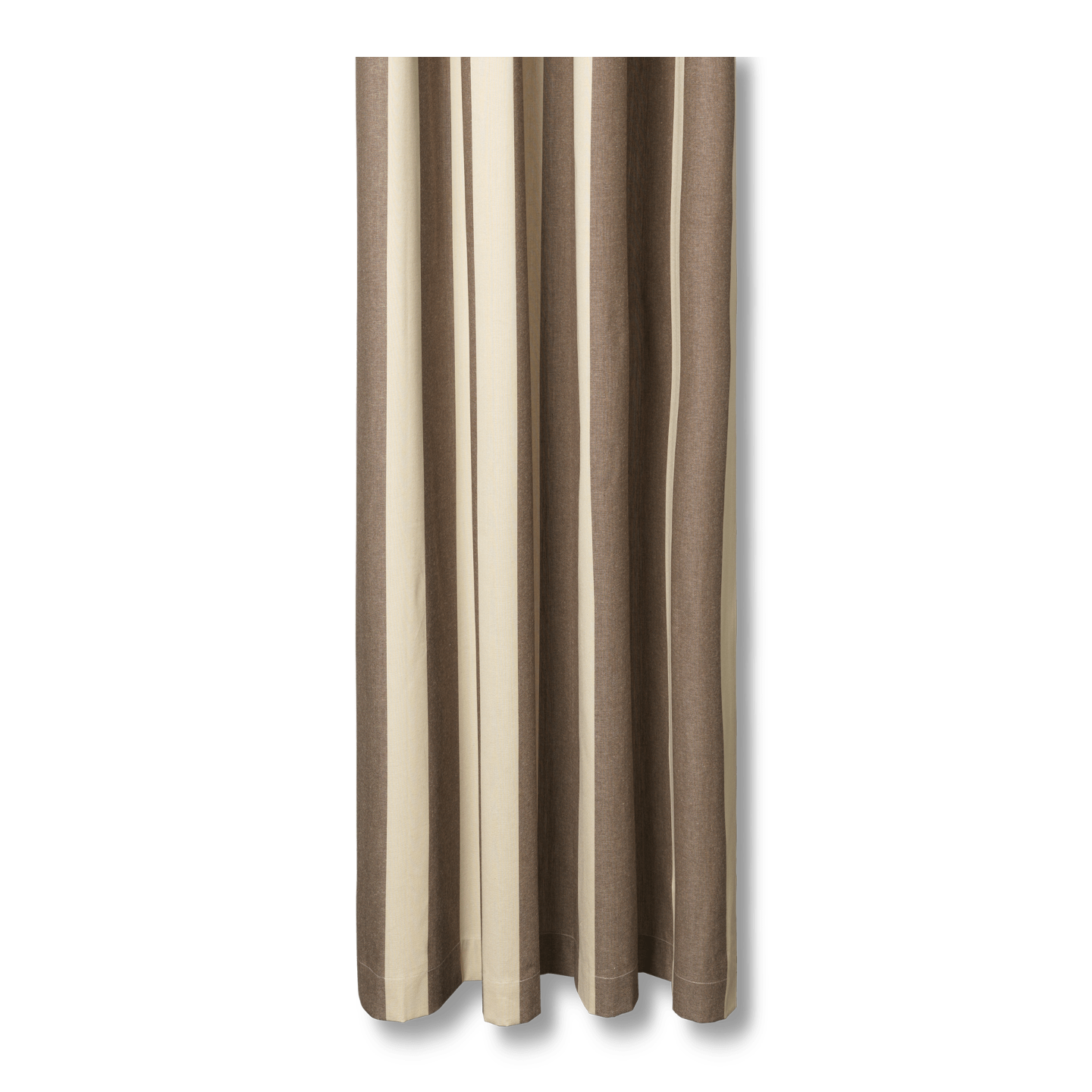 CHAMBRAY Coffee Shower Curtain with Beige