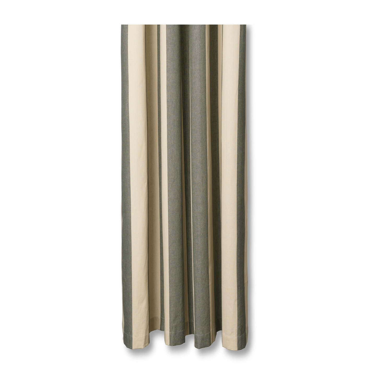 CHAMBRAY Shower Curtain Green with Beige