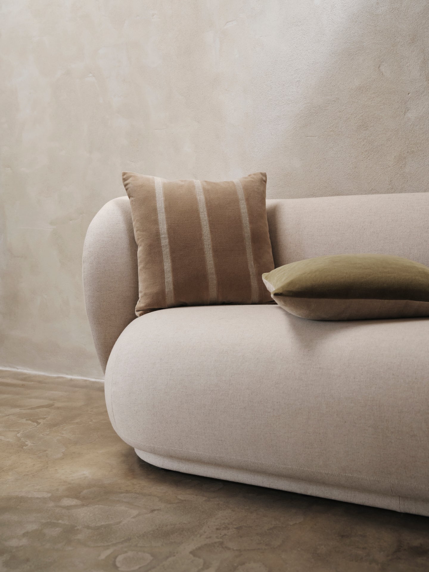Rico upholstered 3-person sofa
