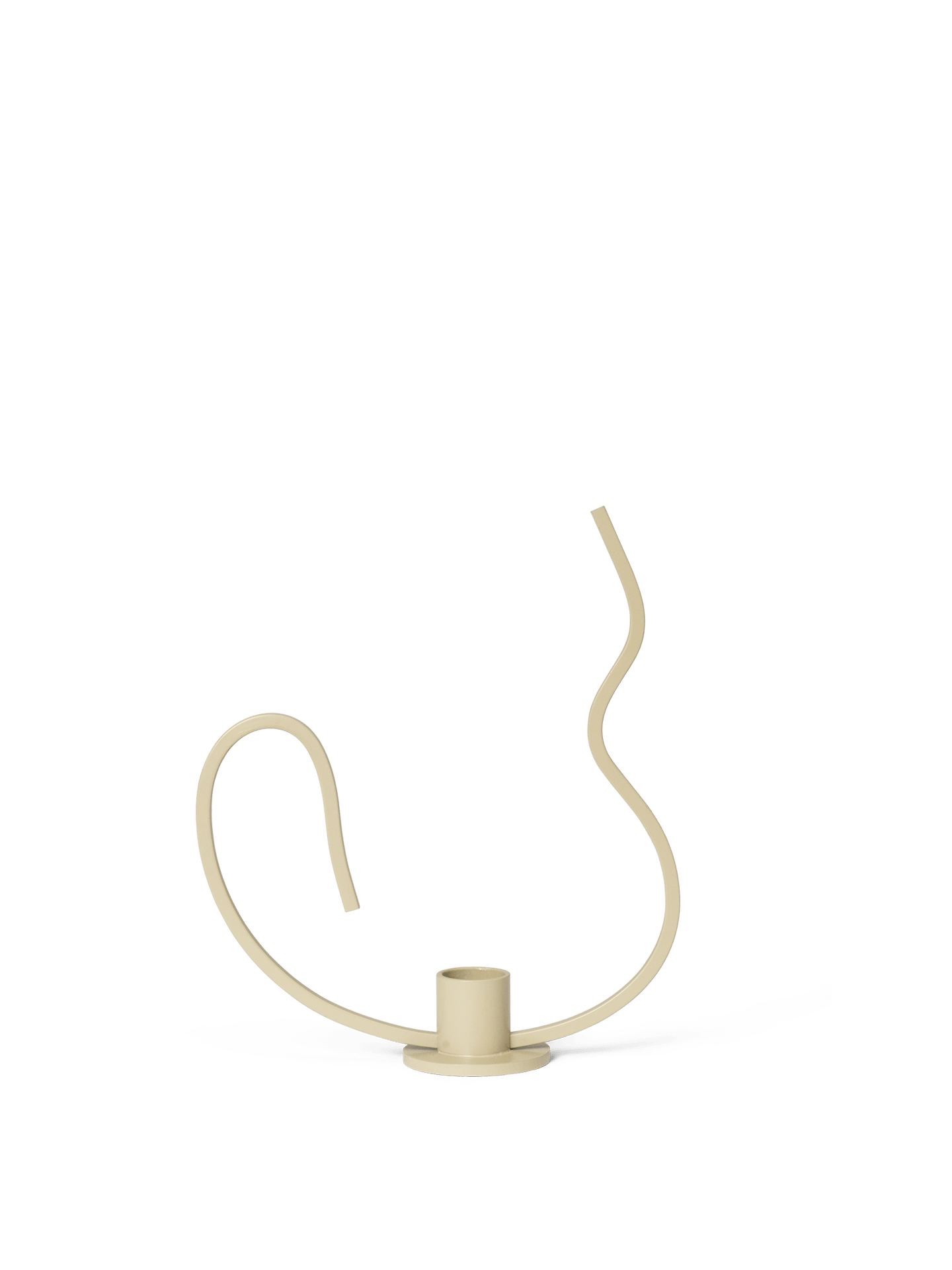 Valse beige candlestick